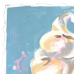 Soft Serve in un cono di cialda - Pittura originale su carta a tecnica mista di un dessert divertente