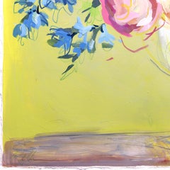 Sunshine in My Pocket - Bodegón floral de colores vibrantes sobre papel