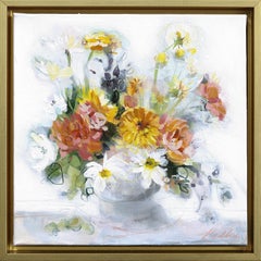 Sweet Grapes - Framed Abstract Botanical Floral Still Life Artwork on Canvas