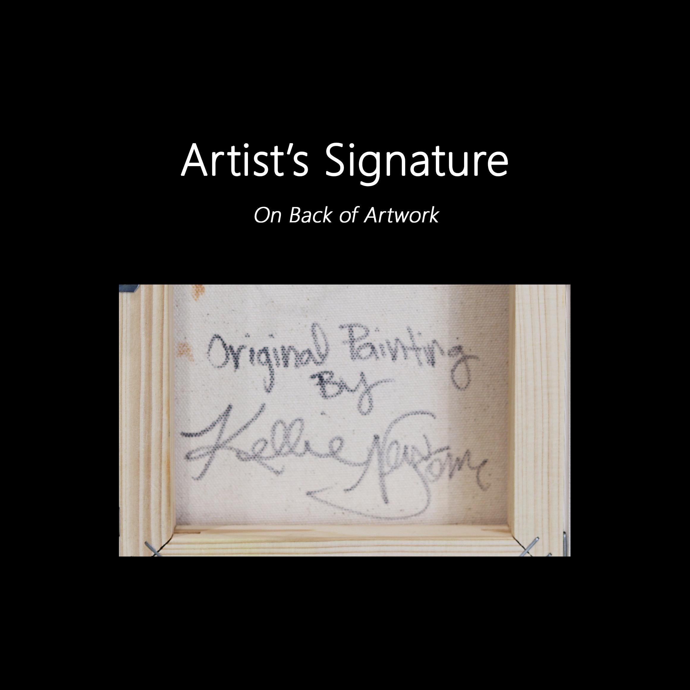 Tomato Wedge - Abstrakte Farbe getränkt floralen Stillleben Mixed Media Kunstwerk im Angebot 6