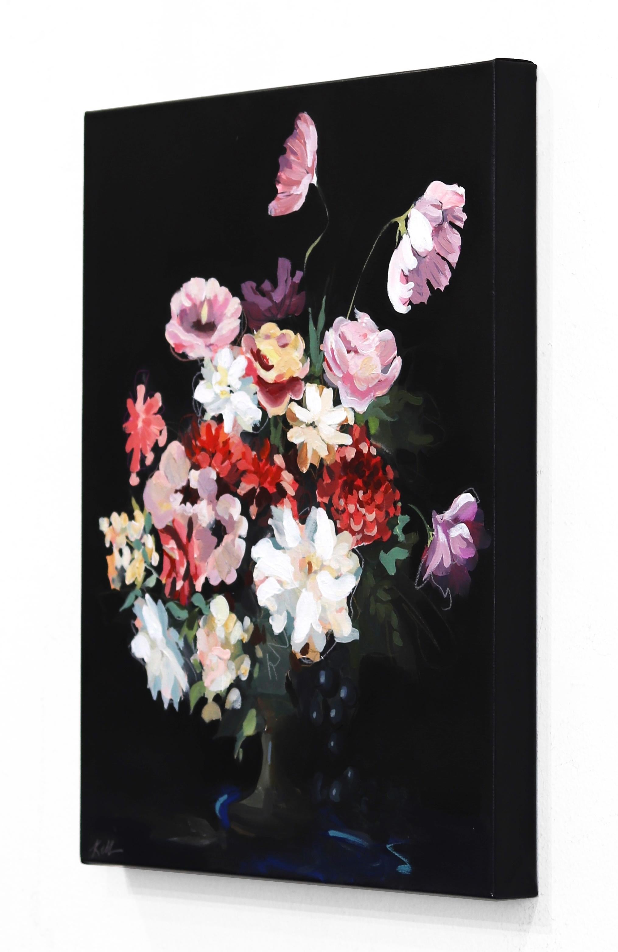 Umbrella Petals - Blumenstillleben Contemporary Impressionist Painting im Angebot 2