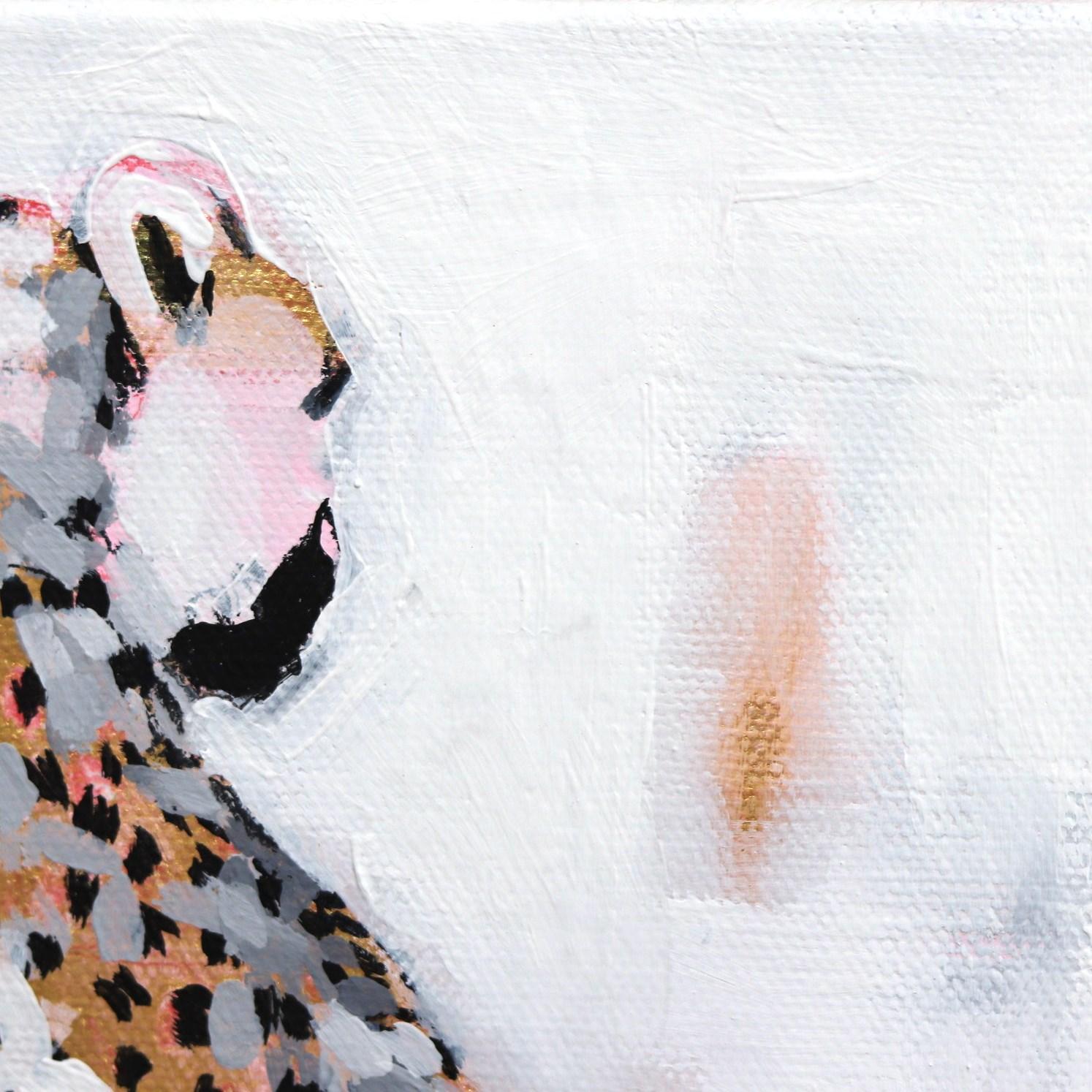 Watching The Wild (Right)  - Original Framed Wild Animal Painting on Canvas For Sale 3