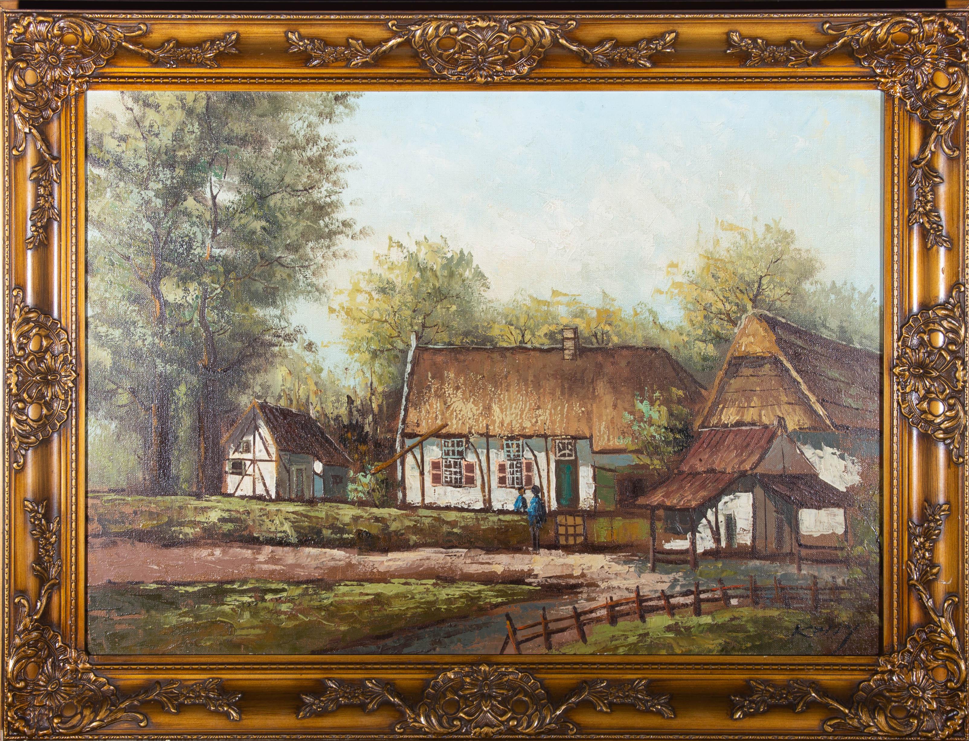 farmhouse acrylic painting