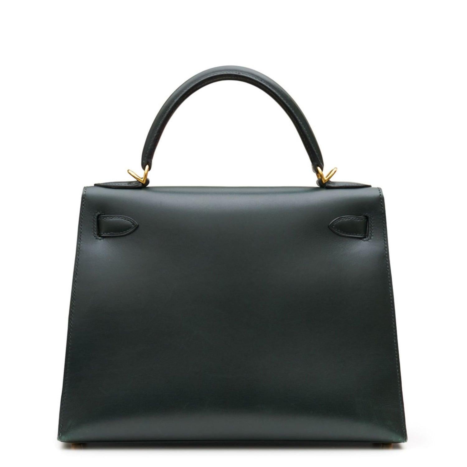Kelly 28 Sellier Forest Green Box GHW (Schwarz) im Angebot