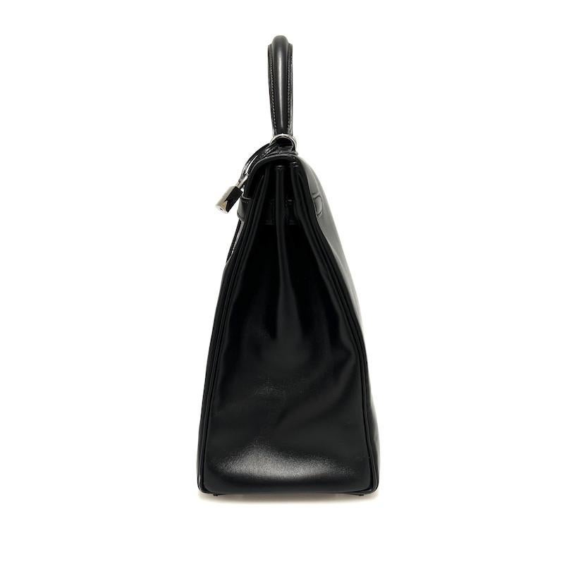 Kelly 35 Black Box Leather For Sale 1