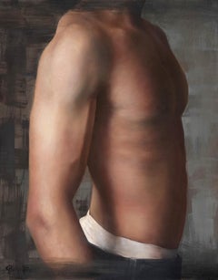 "Adam", Original Oil painting by Kelly Birkenruth of Young Man