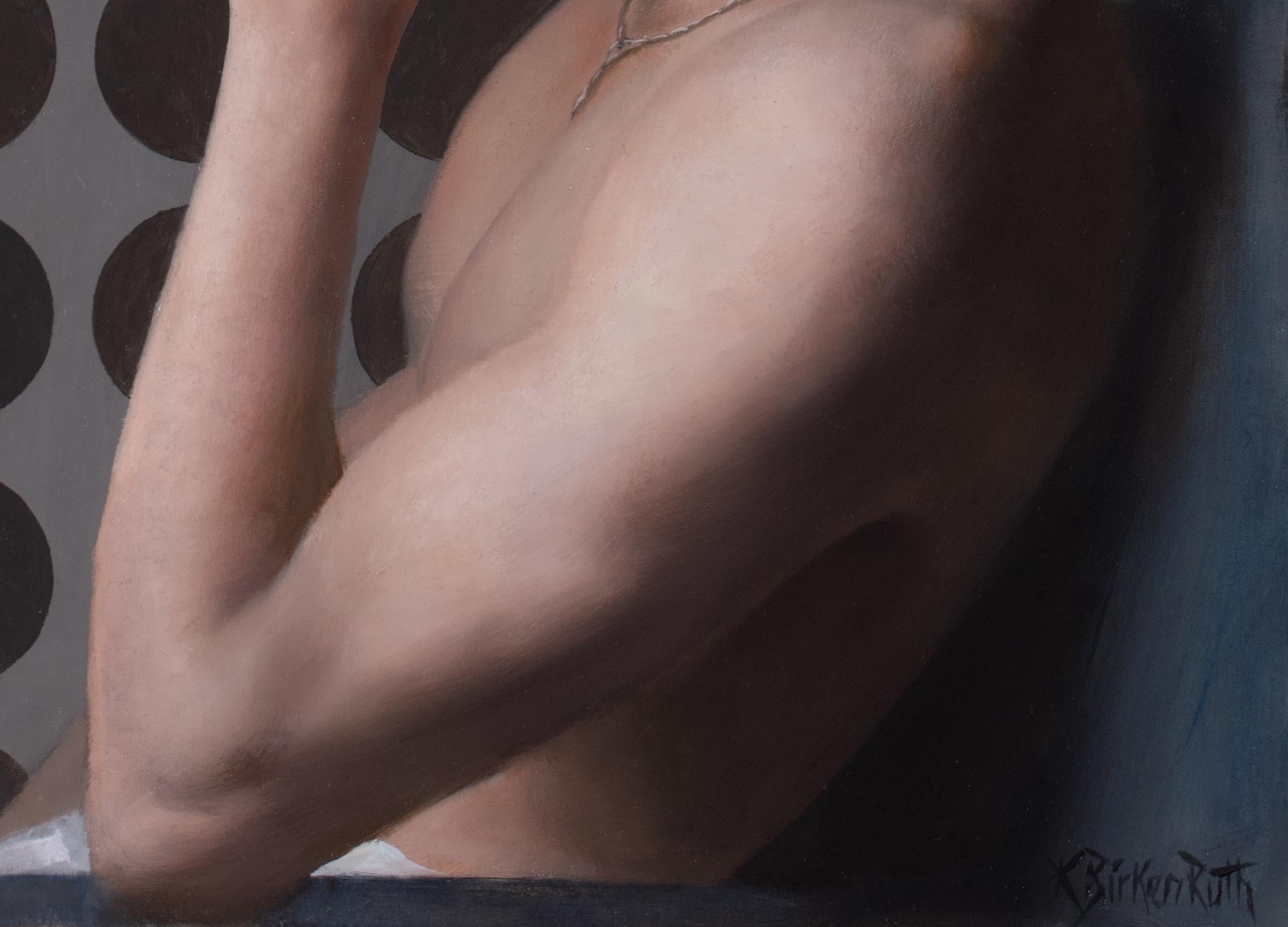 „Decisions“, Original-Ölgemälde von Kelly Birkenruth, „Der junge Mann“, Original im Angebot 4
