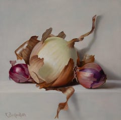 "Earths Aromatics" - Realist Onions Still Life Painting