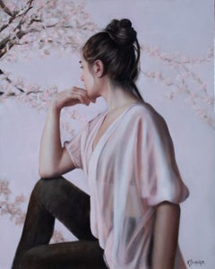 "Pintura al óleo "Perdido en tus pensamientos