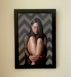 "Meditation", Original Oil painting by Kelly Birkenruth of Young Woman