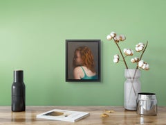 "Portrait in Green", Original Oil painting by Kelly Birkenruth of Young Woman