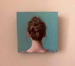 "Teal Tranquility" - Contemporary Realist Portrait Oil Painting, 2026