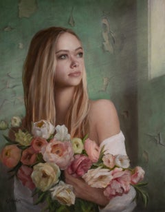 « The Light Always Shines Through » de Kelly Birkenruth, peinture à l'huile figurative