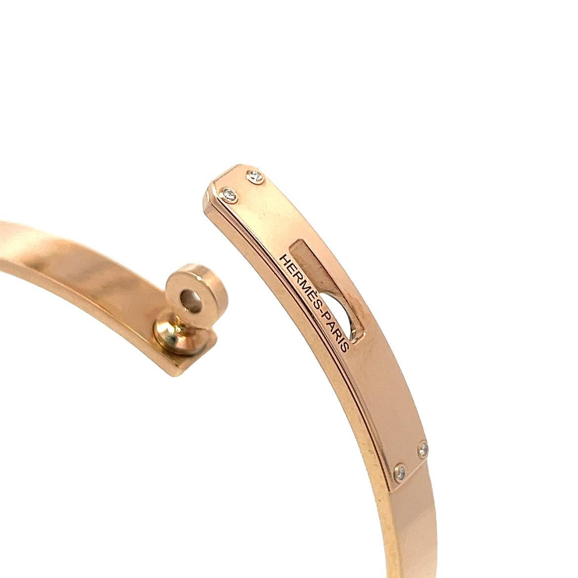 hermes kelly rose gold bracelet