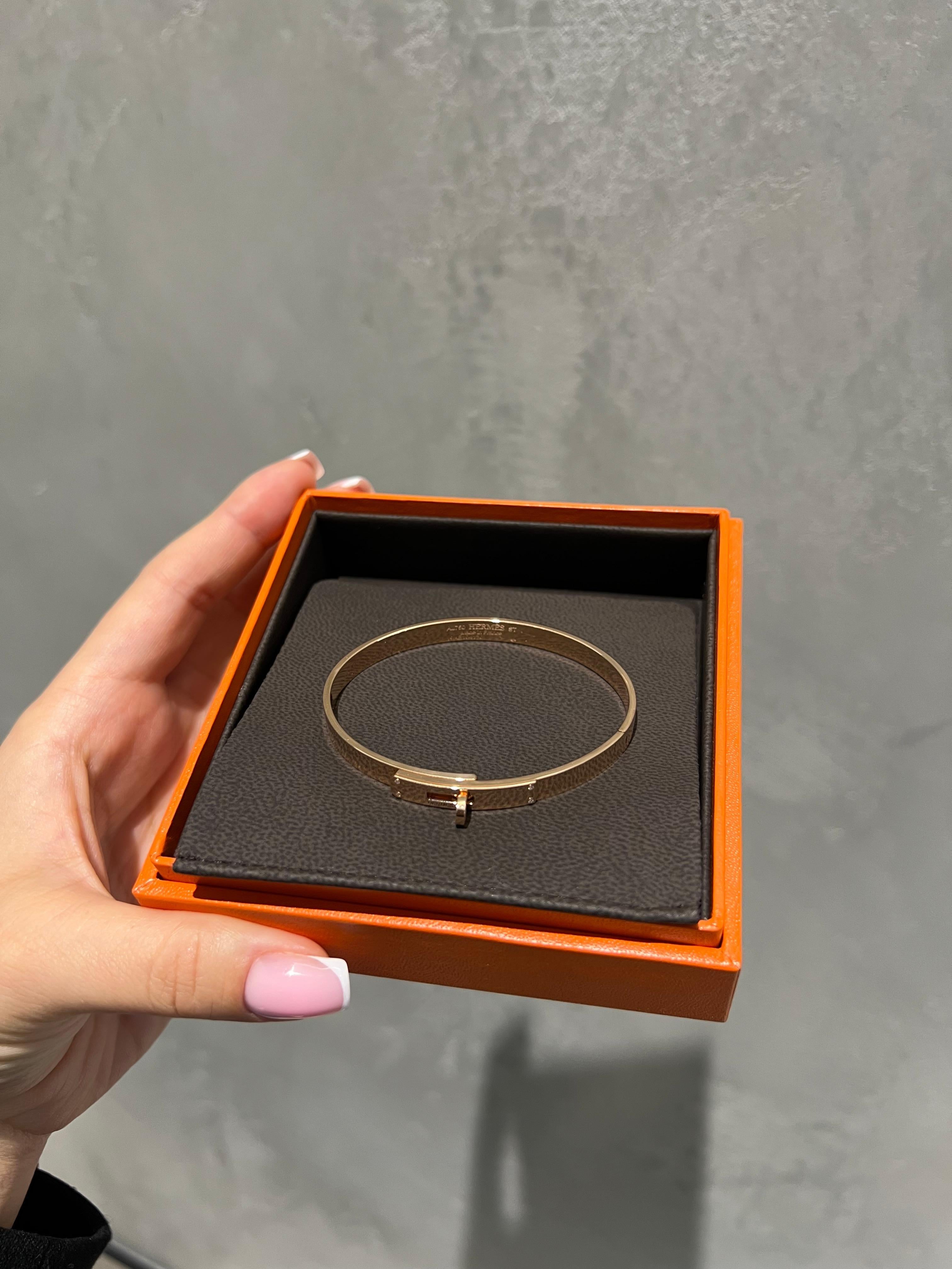Women's or Men's Kelly bracelet, 18K Rose Gold, small model