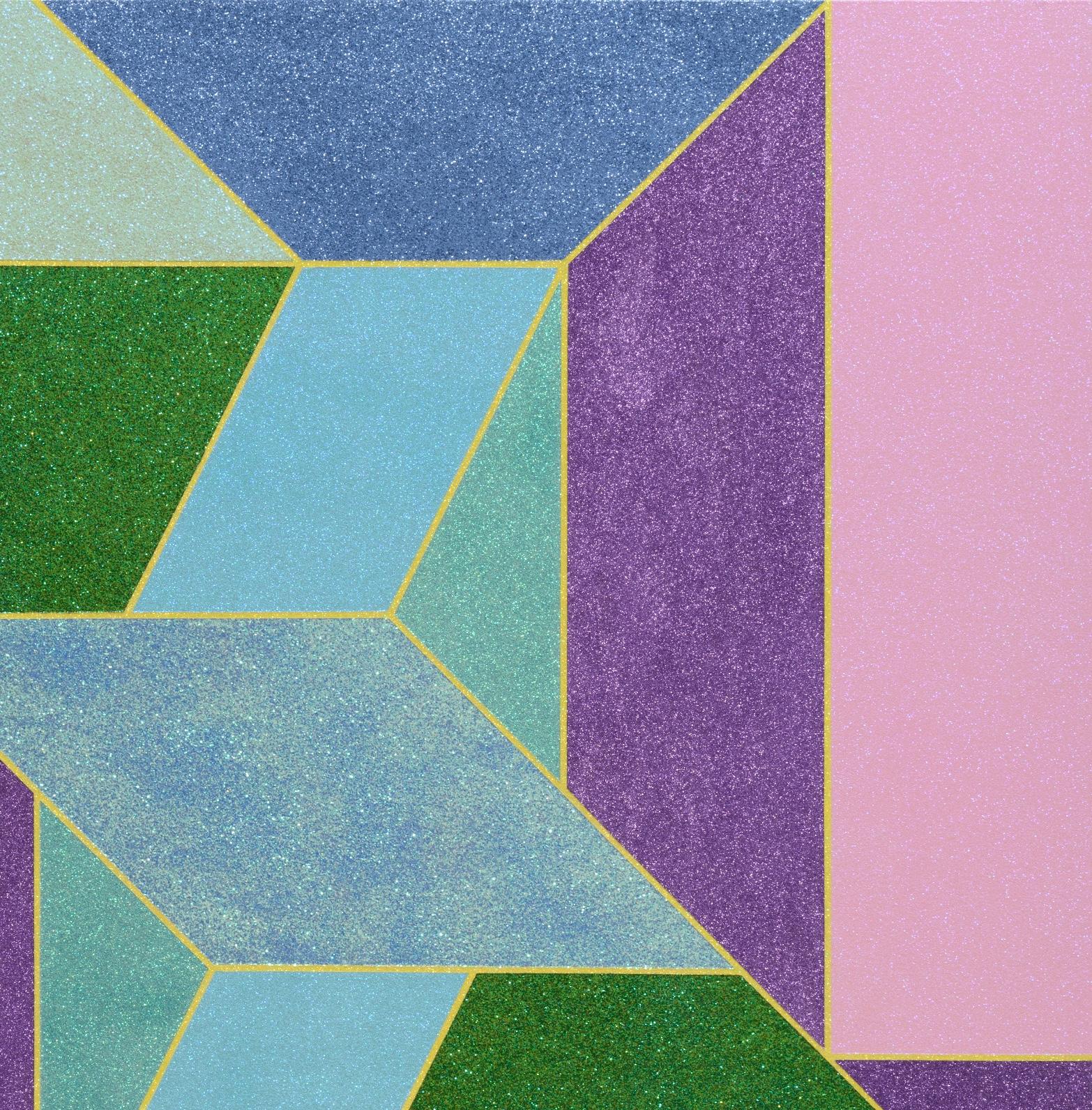 DICHIARAZIONE DELL'ARTISTA
Ho due serie di lavori: astrazioni geometriche glitterate su tela e i 