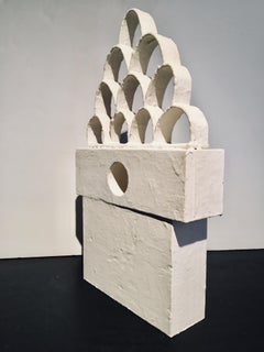Sculpture, abstract birdhouse: 'Aviary'