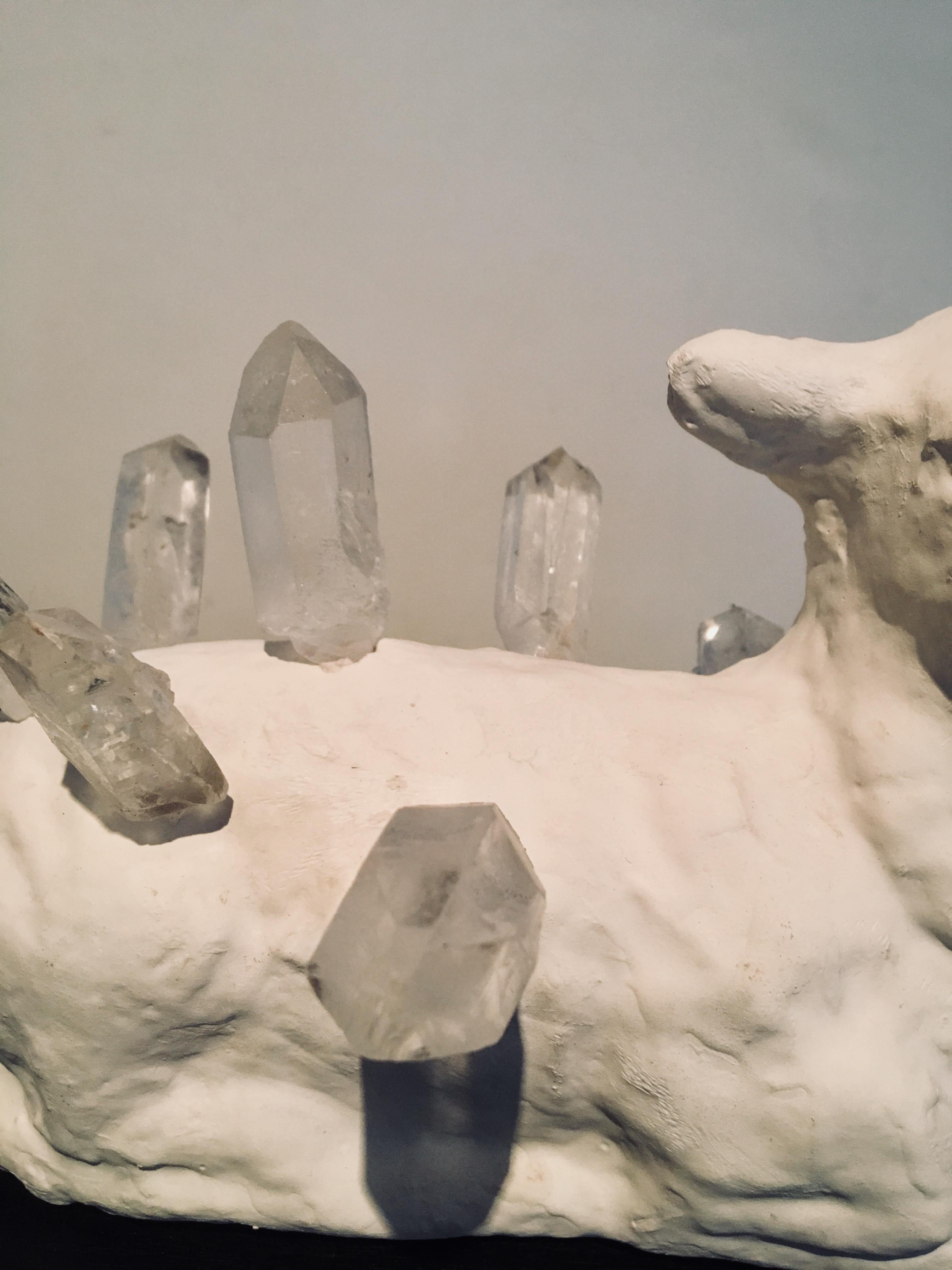 Abstract Lamb & Crystal Sculpture: 'Lamb Crystal' 2