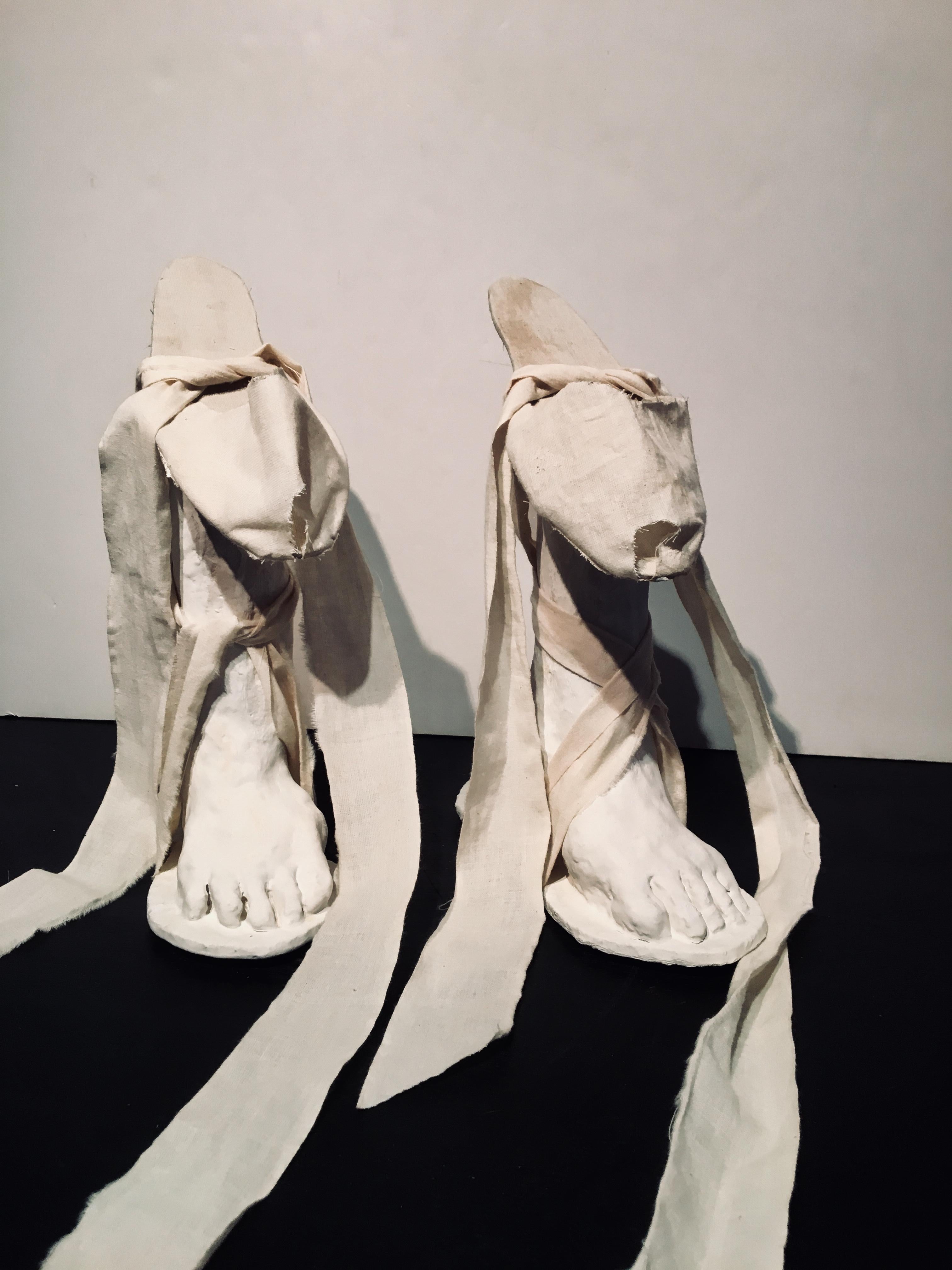 Sculpture: 'Pair of Chopines'  - Conceptual Mixed Media Art by Kelly Bugden + Van Wifvat
