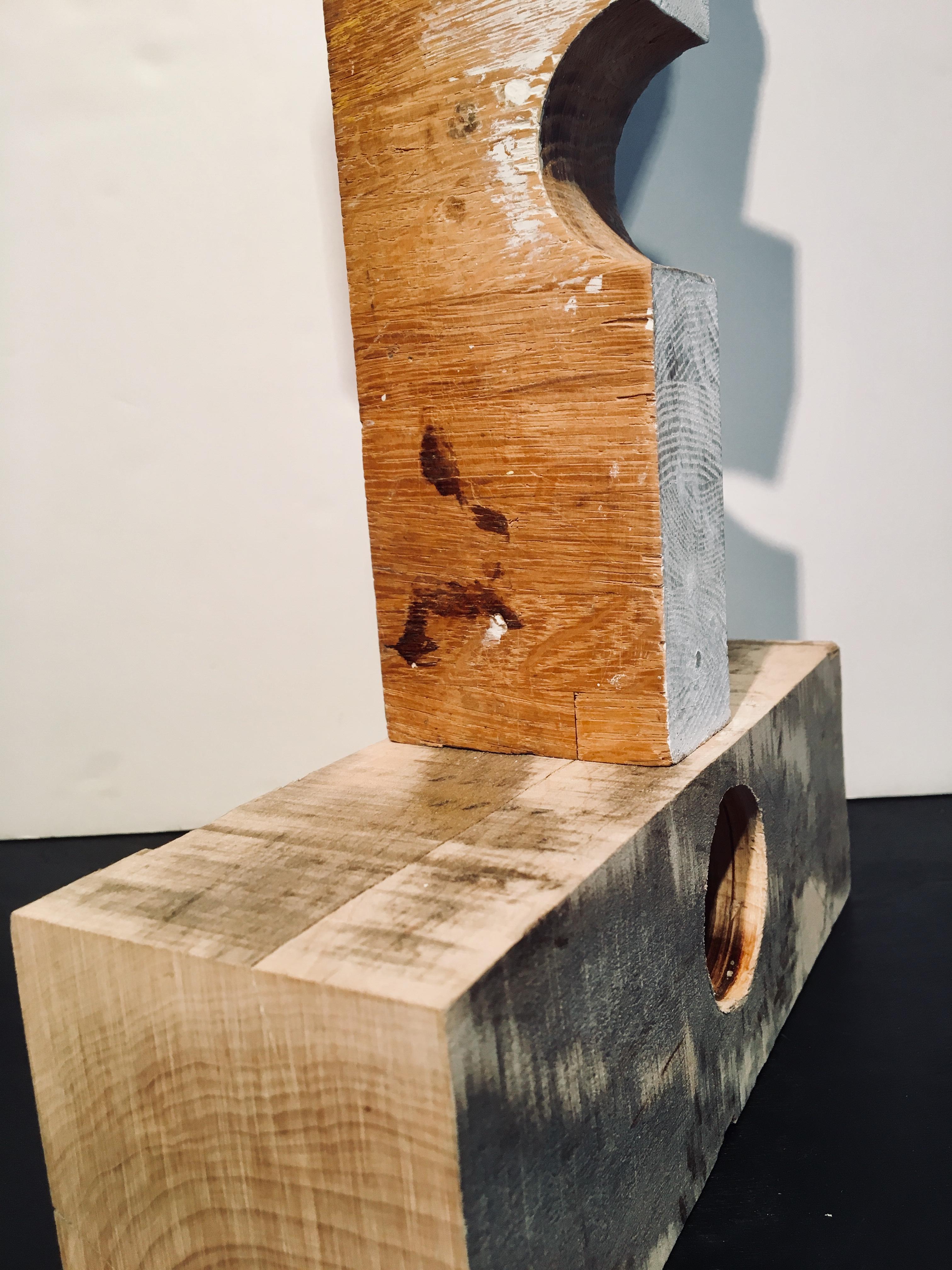 Abstract wood Sculpture: 'Rig I' 7