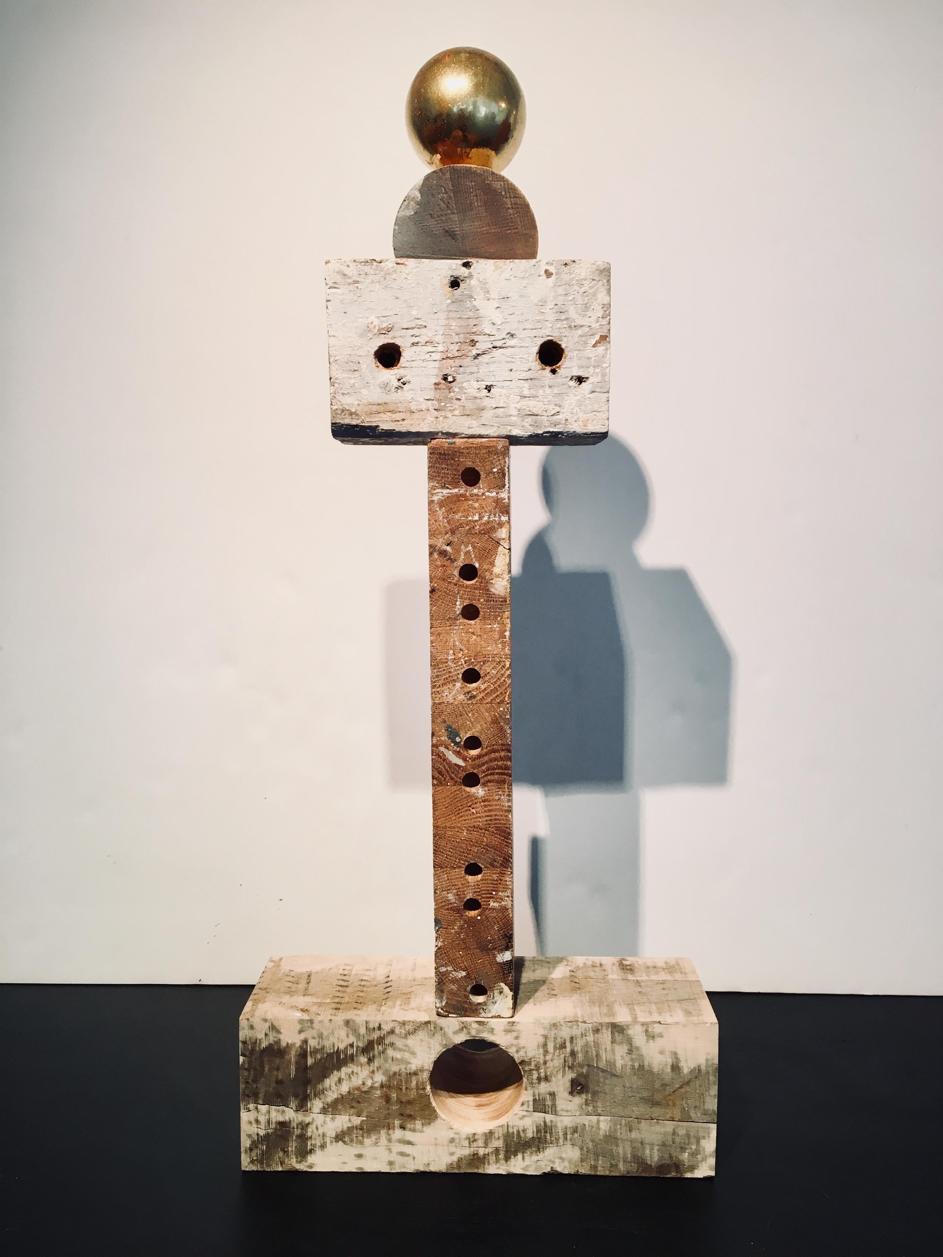 Abstract wood Sculpture: 'Rig I' 1