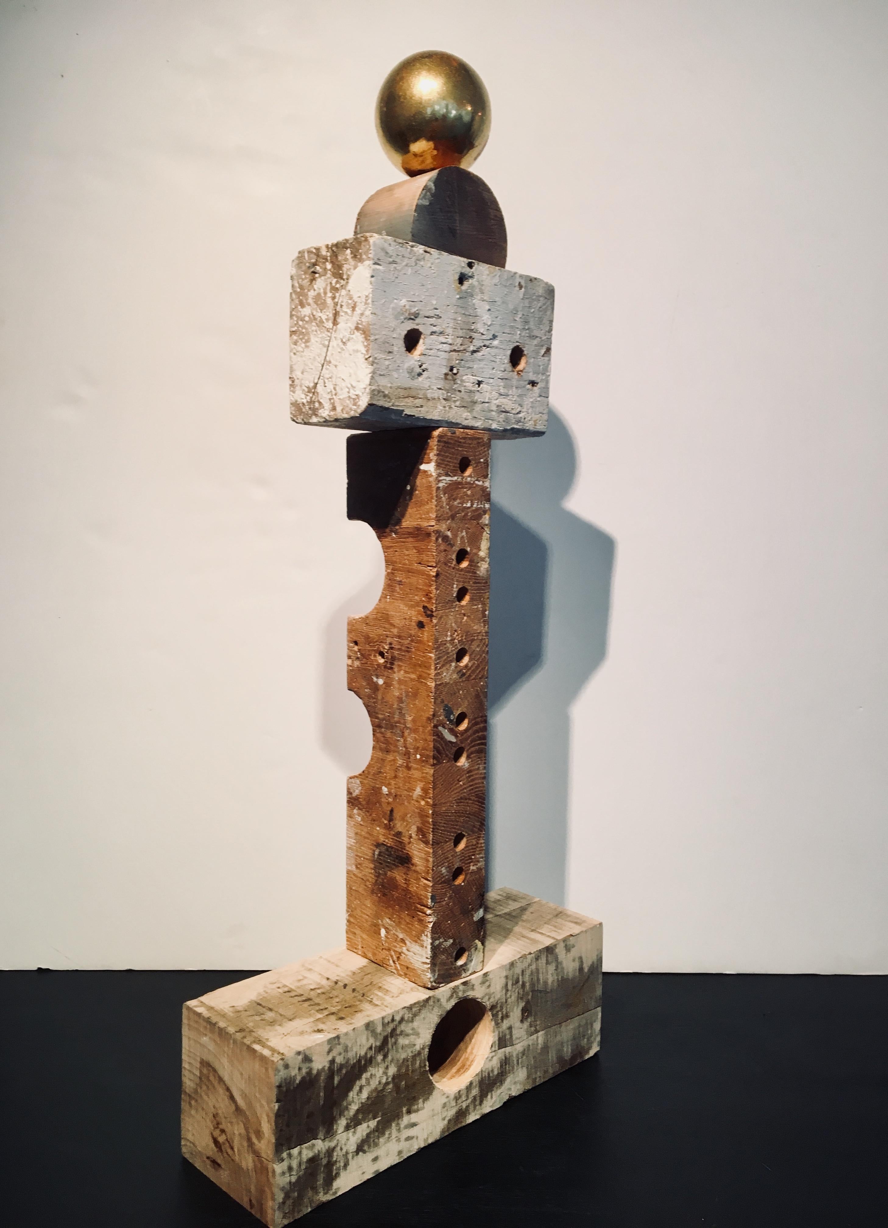 Abstract wood Sculpture: 'Rig I' 2