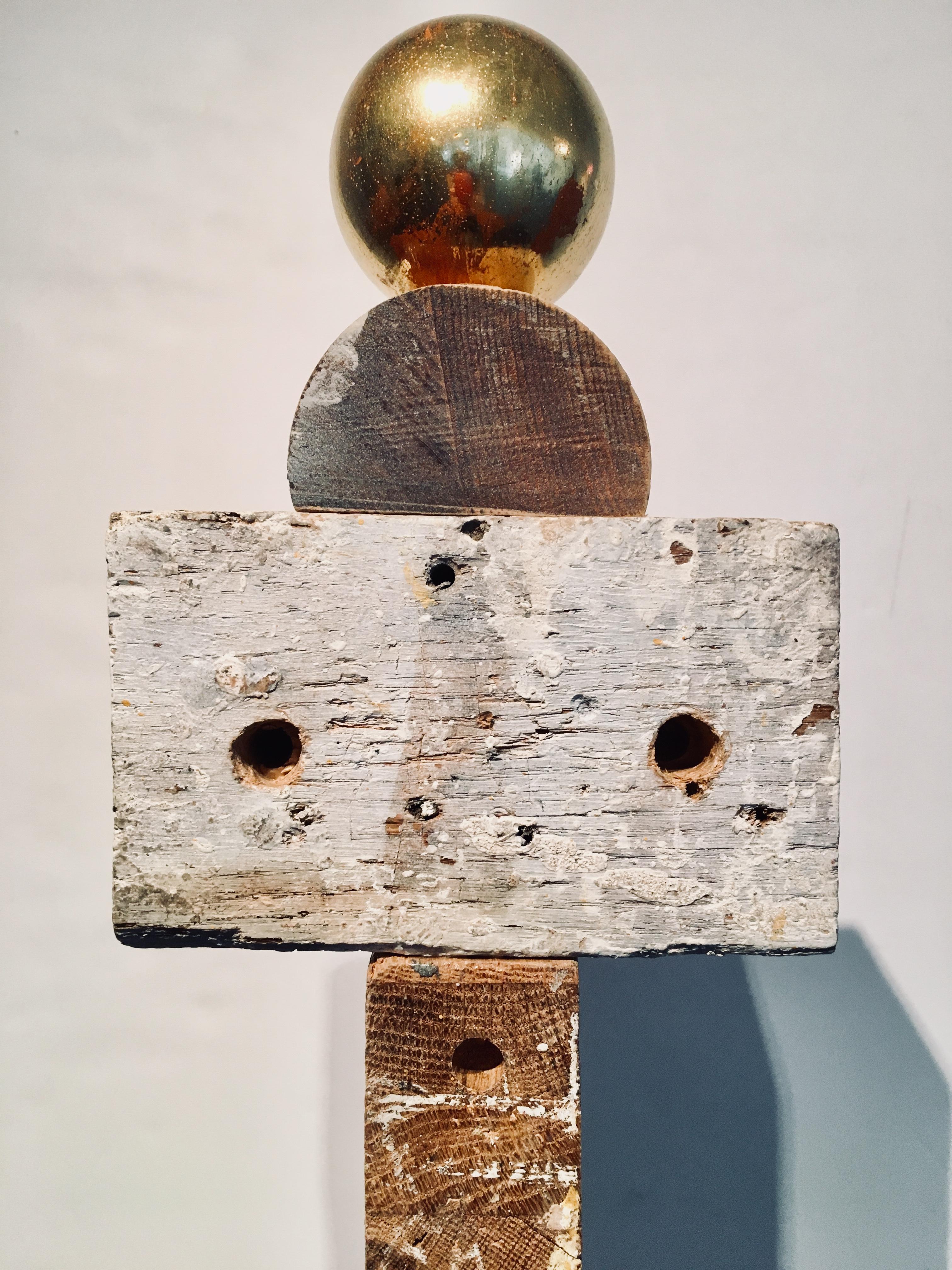 Abstract wood Sculpture: 'Rig I' 3