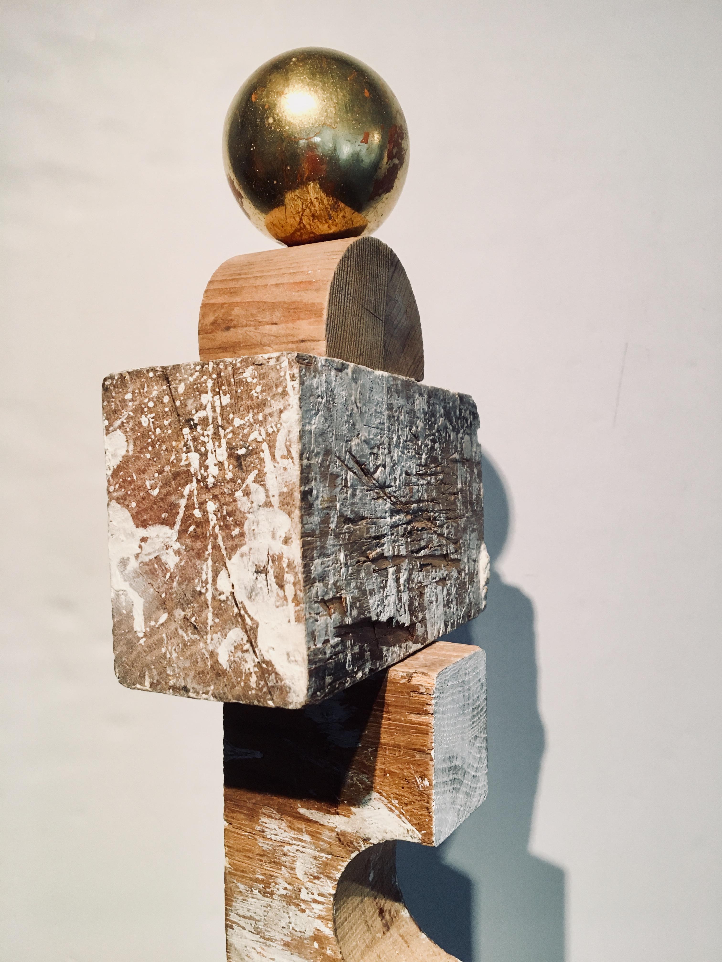 Abstract wood Sculpture: 'Rig I' 4