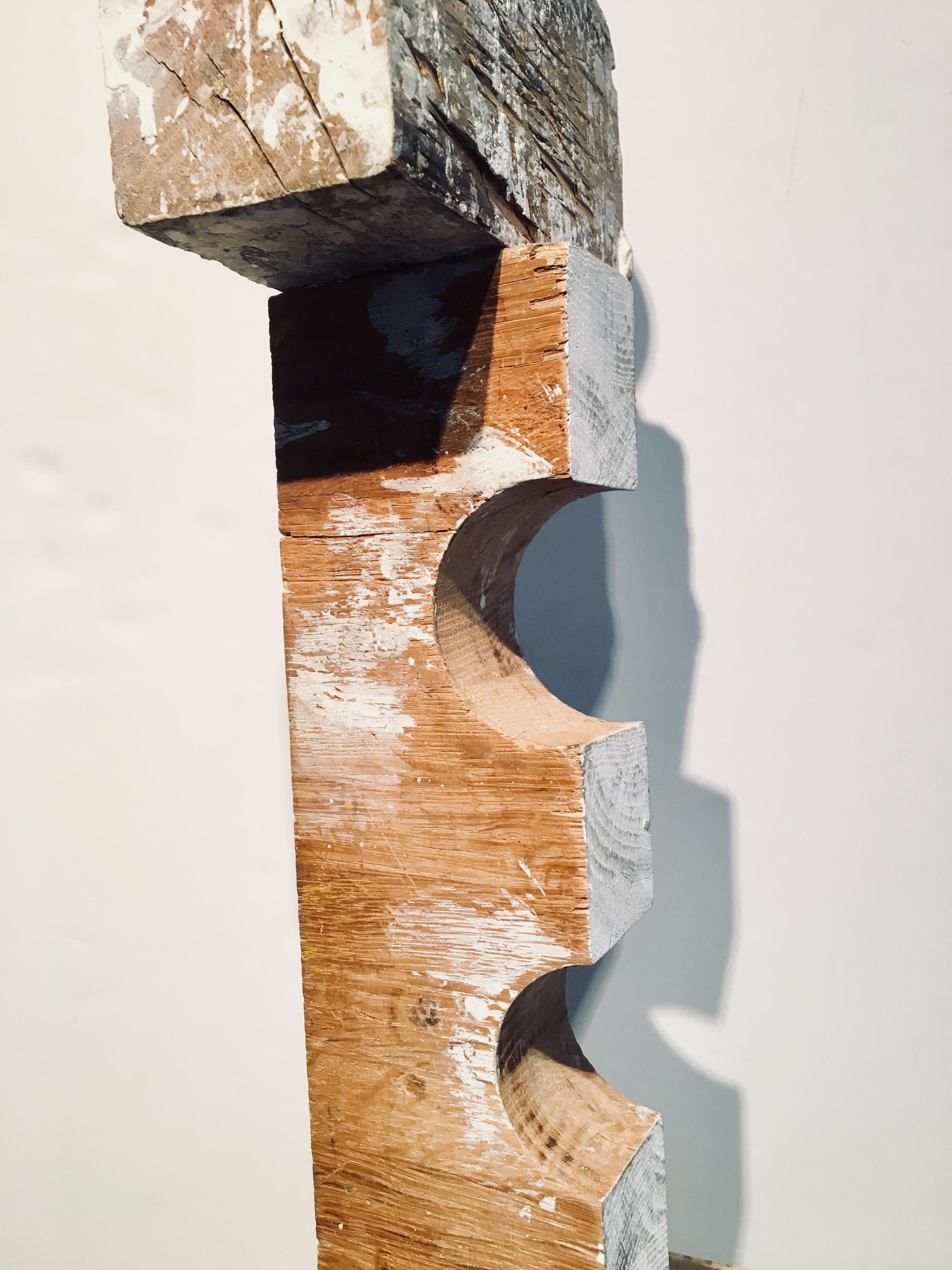 Abstract wood Sculpture: 'Rig I' 5