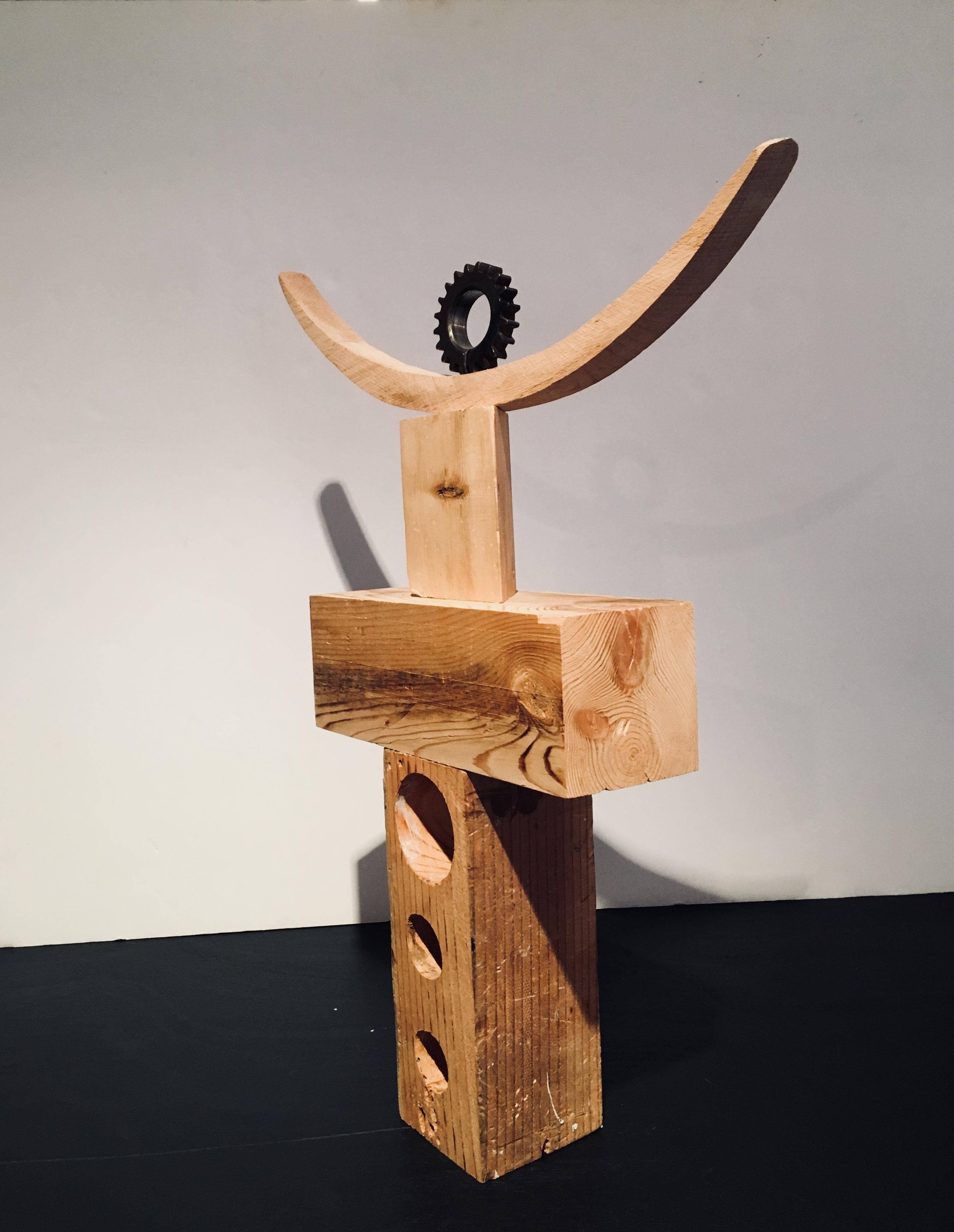 Abstract wood Sculpture: 'Rig II' 2