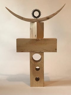 Abstract wood Sculpture: 'Rig II'