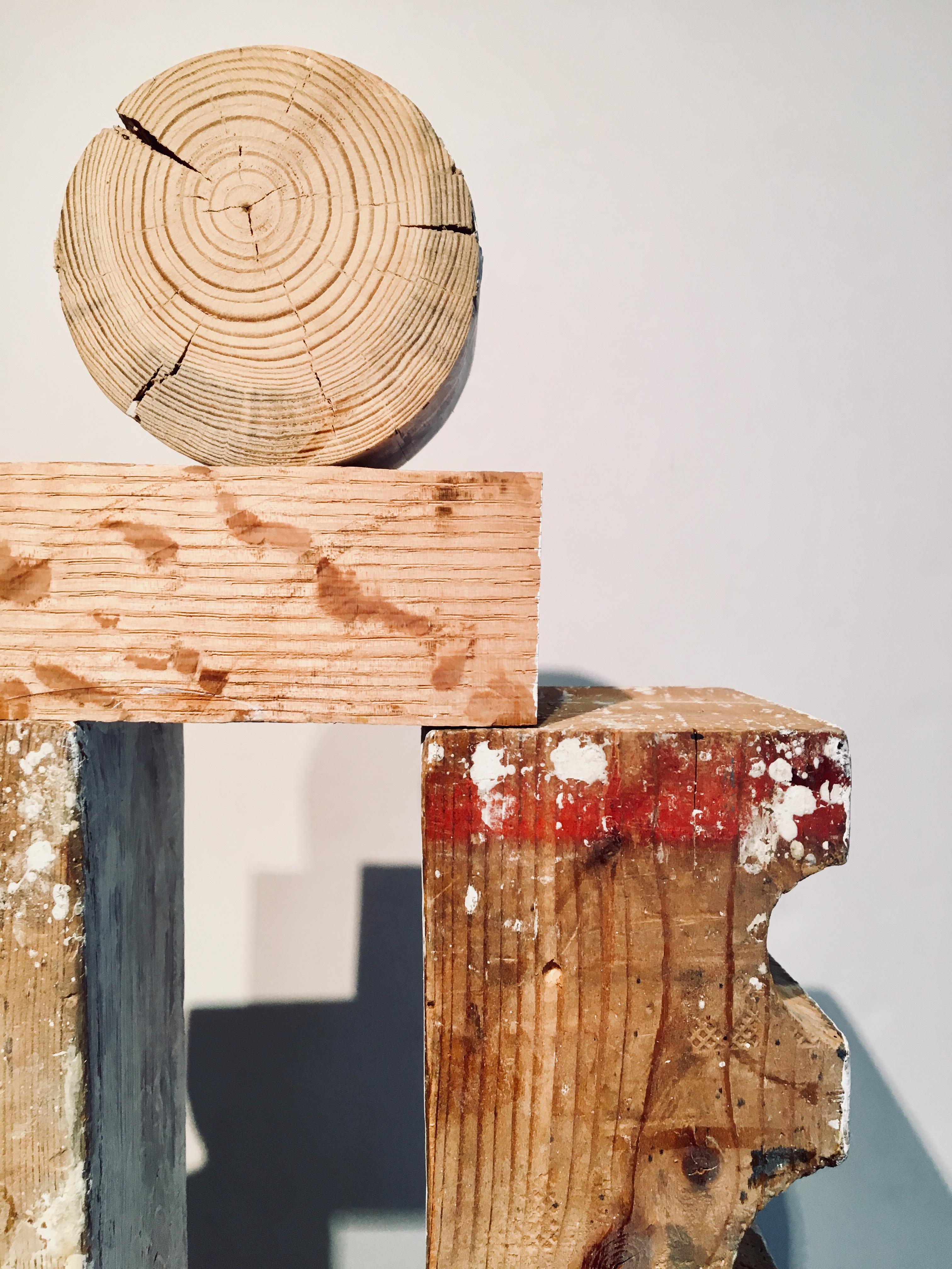 Abstract wood Sculpture: 'Rig III' 2