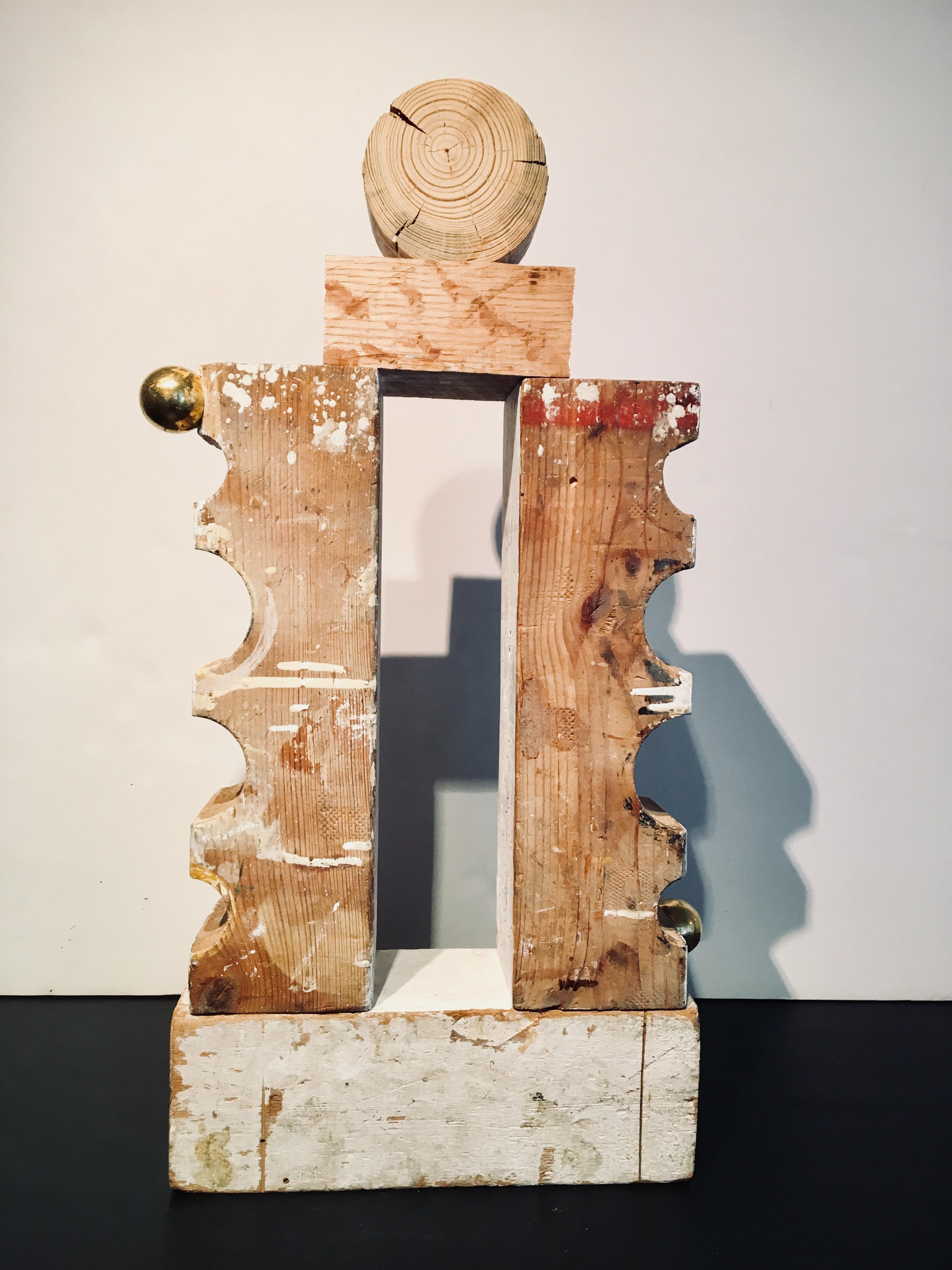 Abstract wood Sculpture: 'Rig III' - Mixed Media Art by Kelly Bugden + Van Wifvat