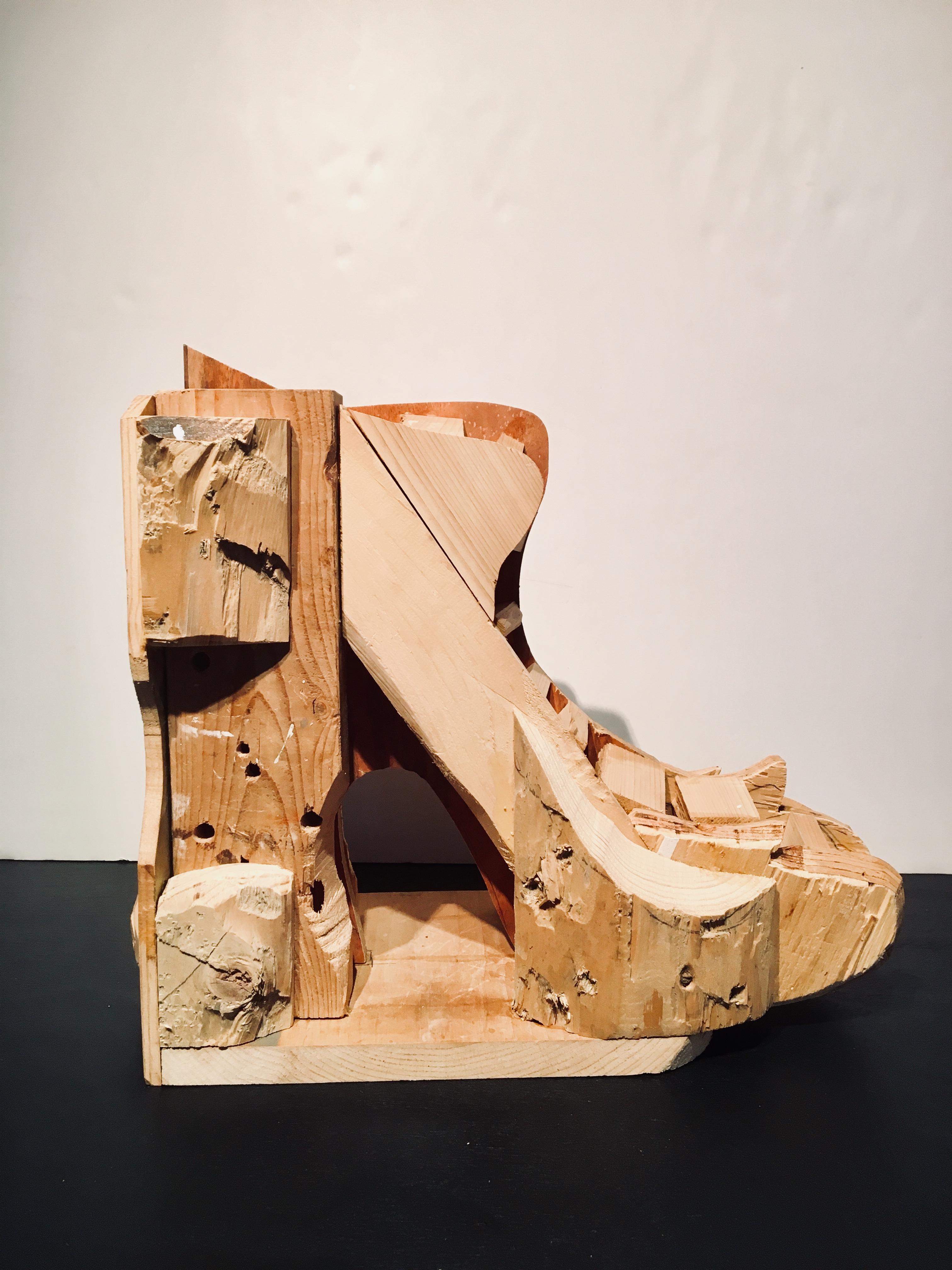 cardboard shoe sculpture