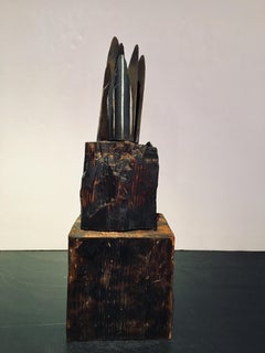 Abstrakte Holzskulptur: „Pflanz“