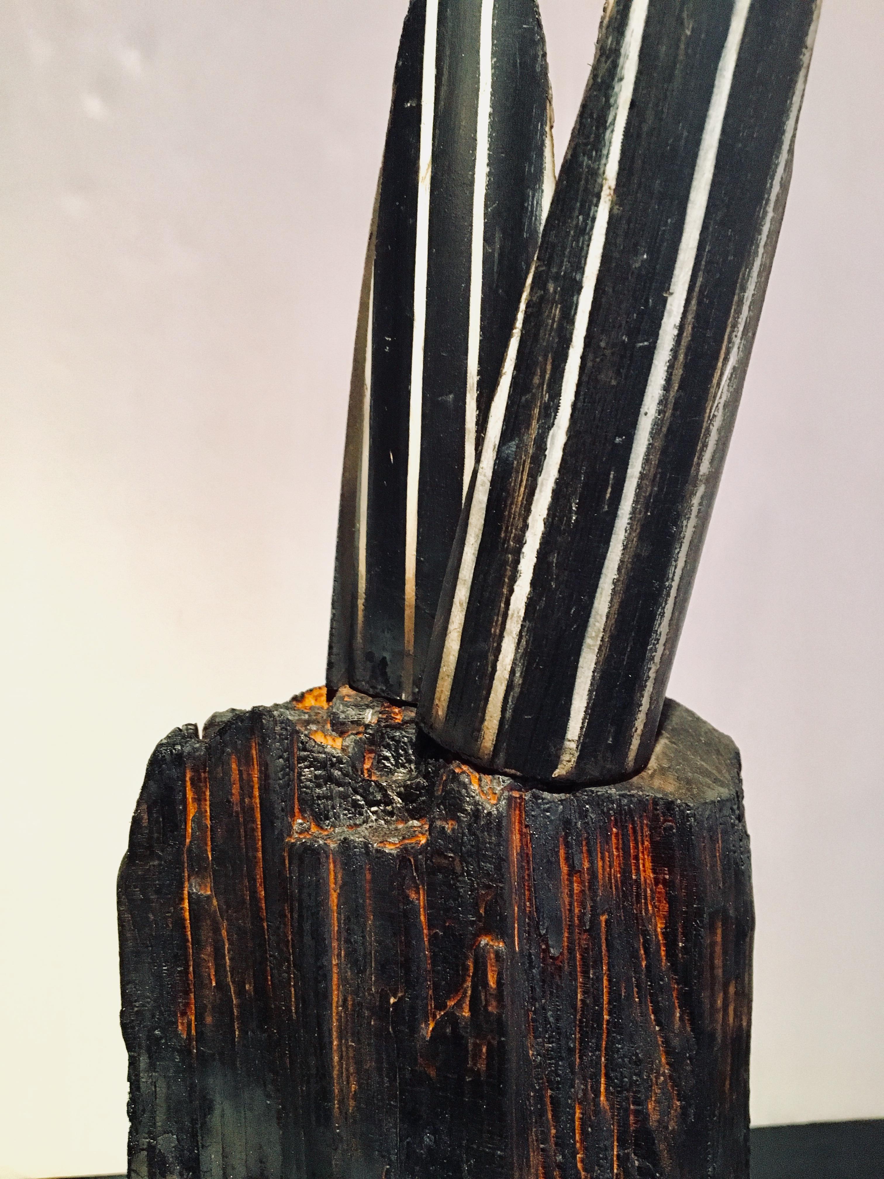 Abstract wood Sculpture: 'Plant' 1