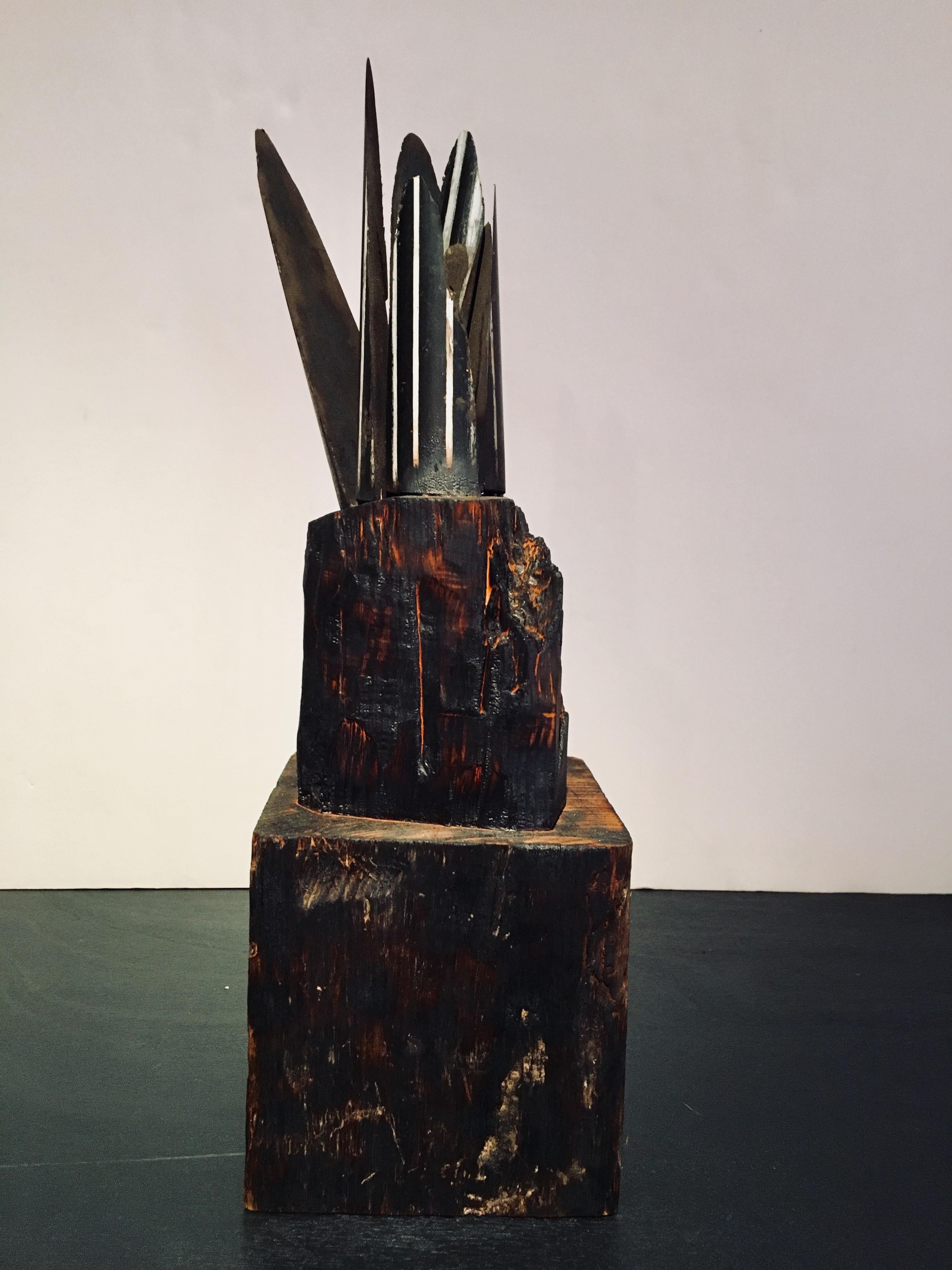 Abstract wood Sculpture: 'Plant'