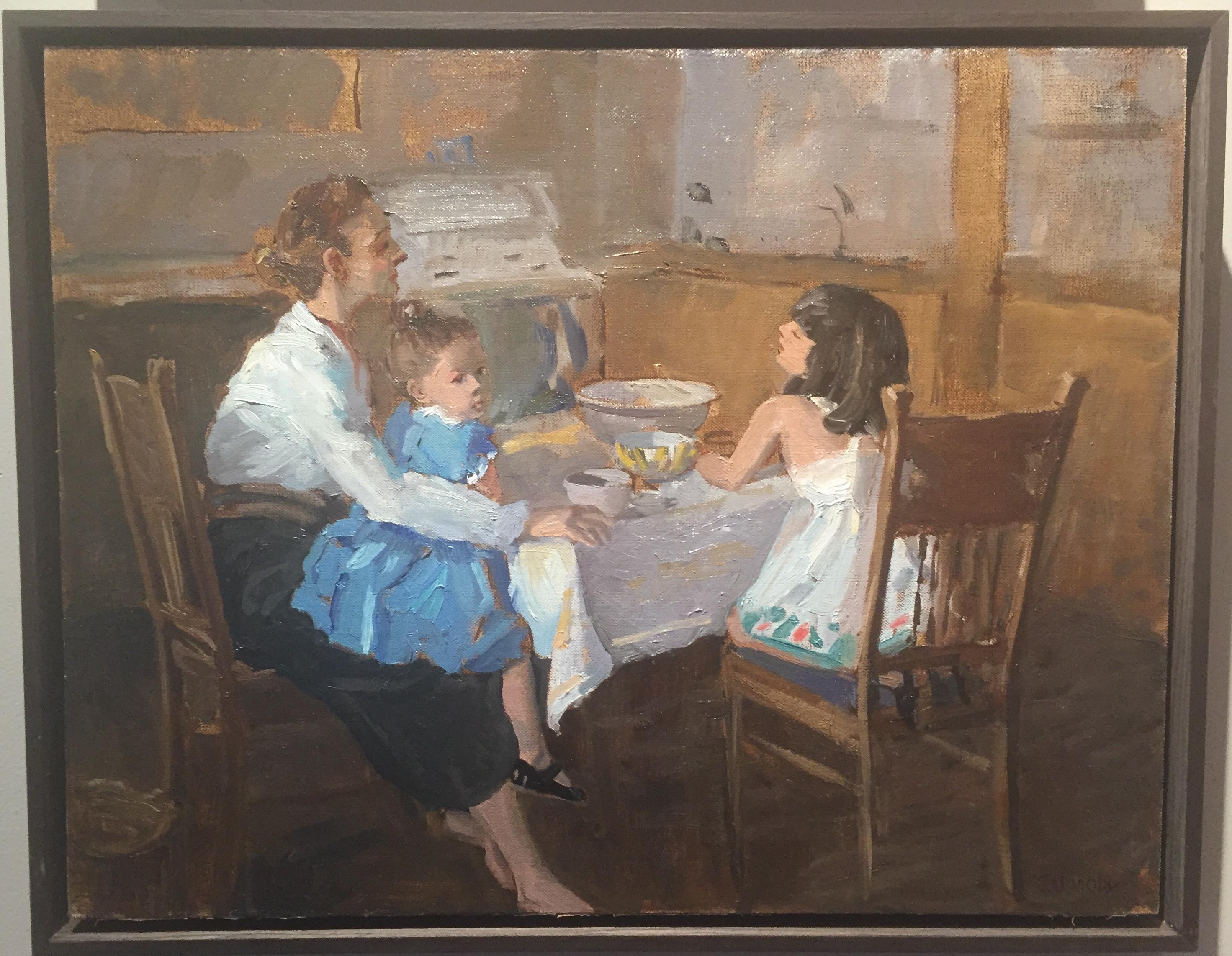 At the Table - Painting by Kelly Carmody