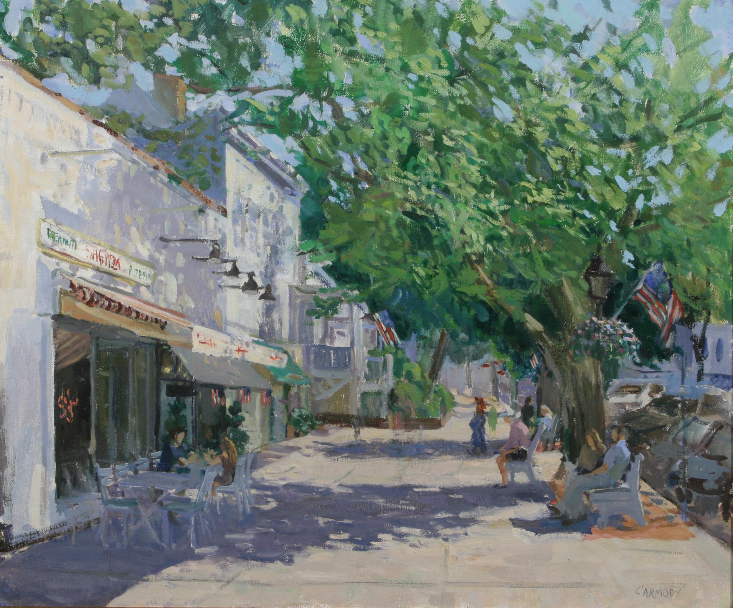 Kelly Carmody Landscape Painting - Main Street, Sag Harbor