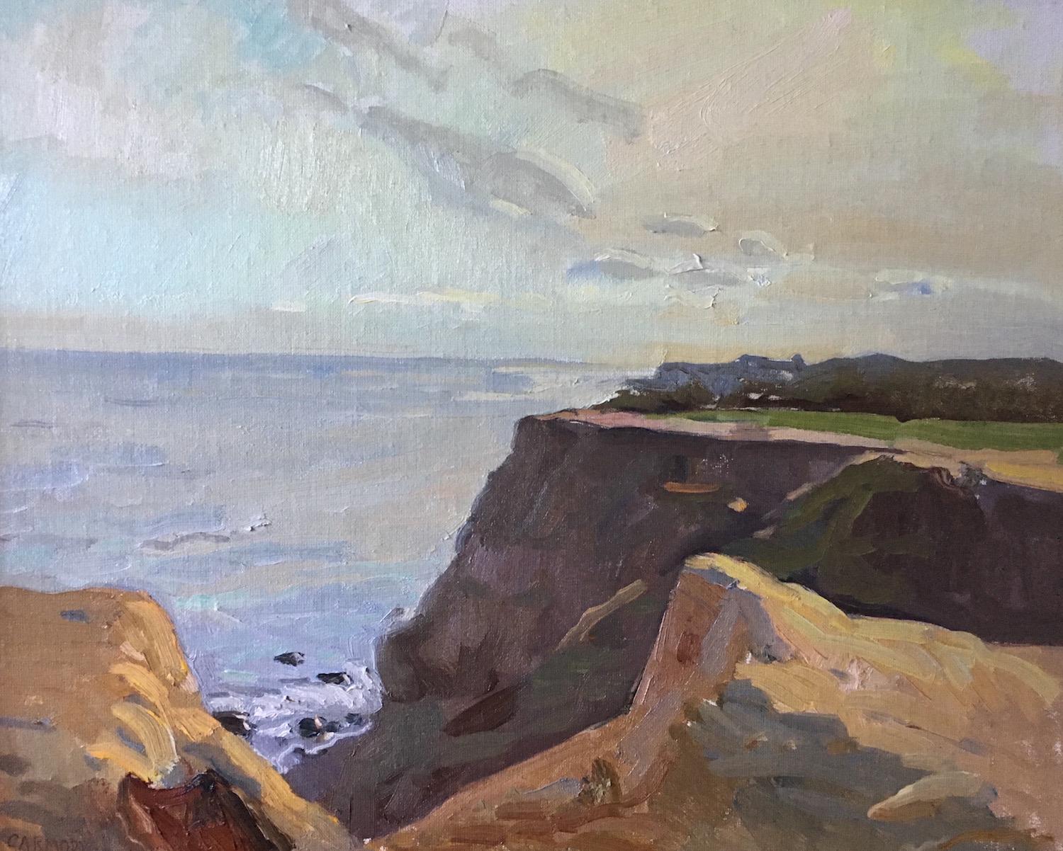 Kelly Carmody Abstract Painting - Montauk Cliffs