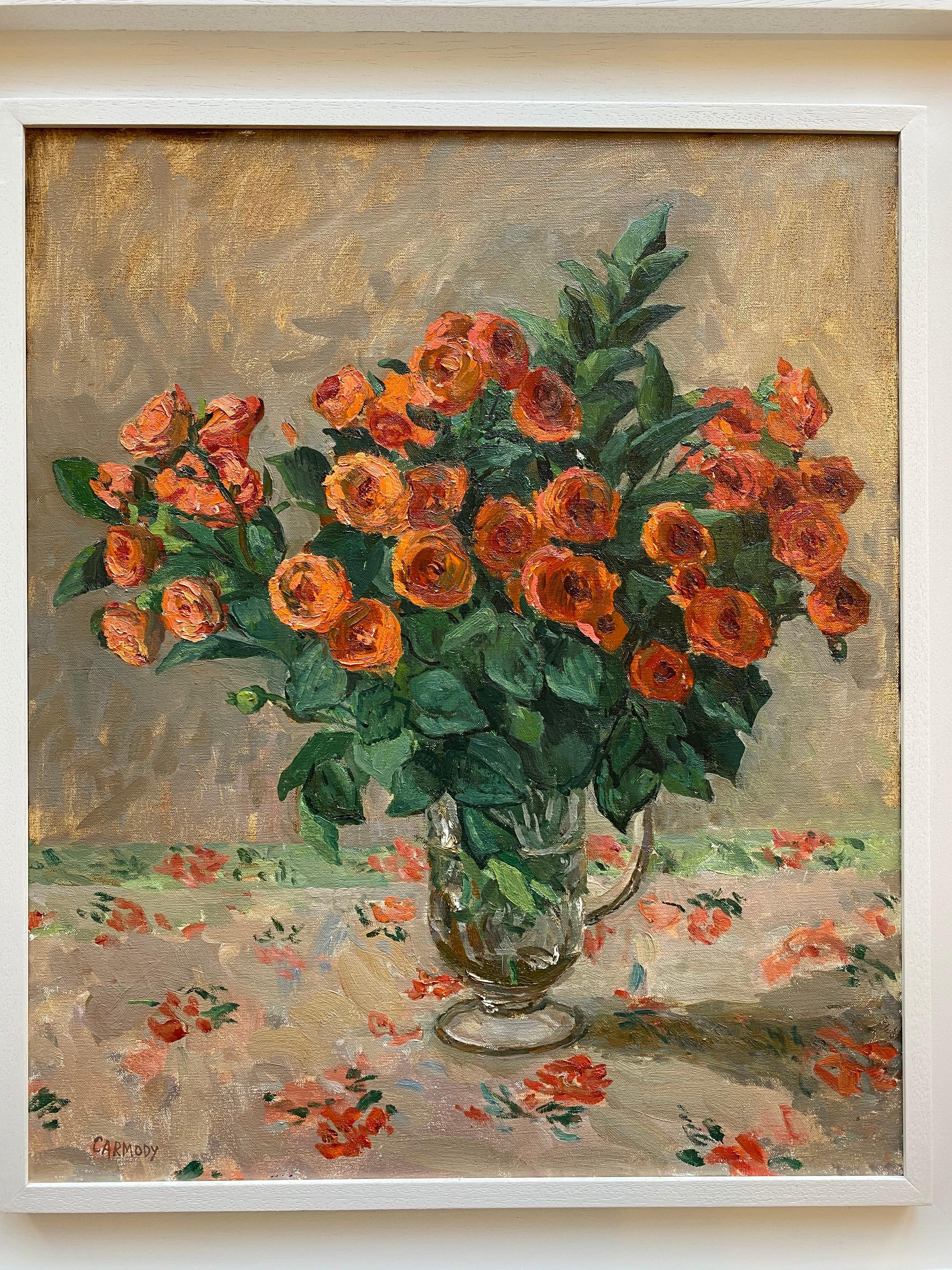 Orange Roses - Painting by Kelly Carmody