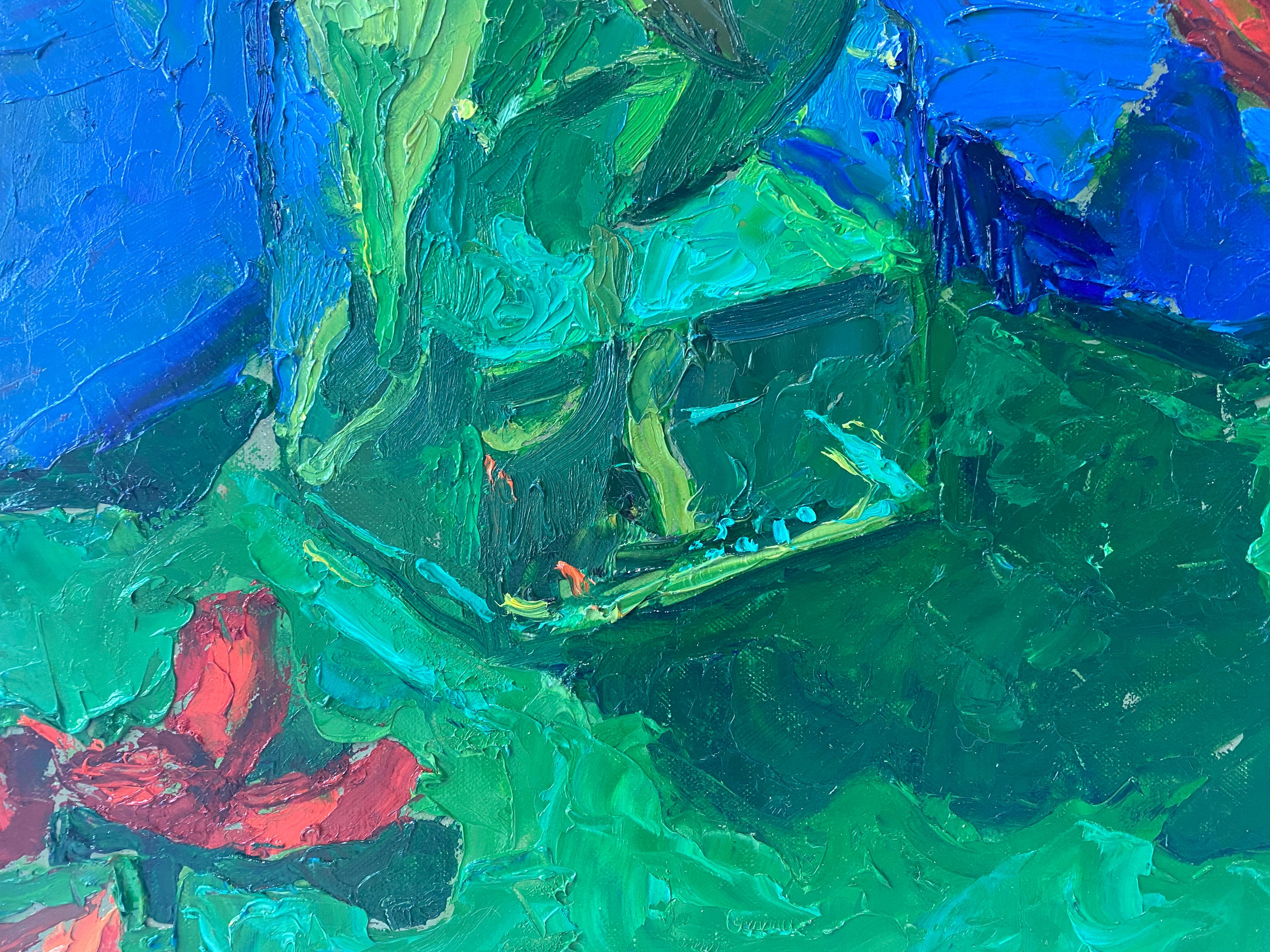 Robe of Red - American Modern Painting by Kelly Carmody