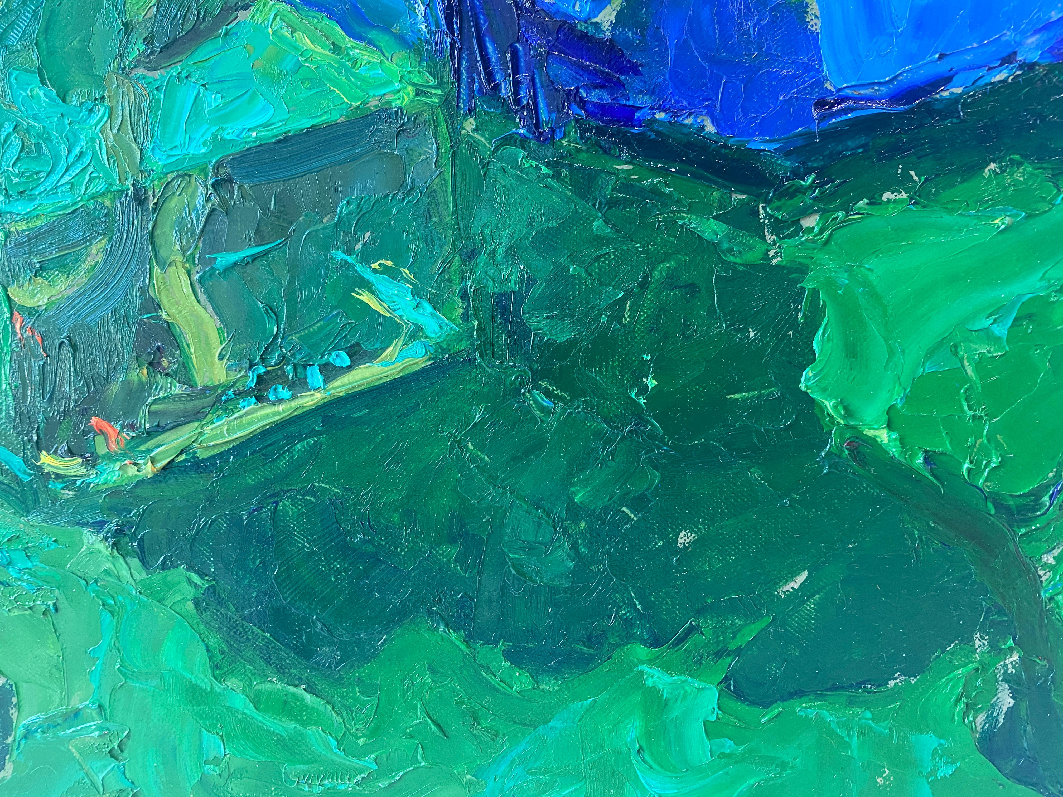 Robe of Red - Blue Interior Painting by Kelly Carmody