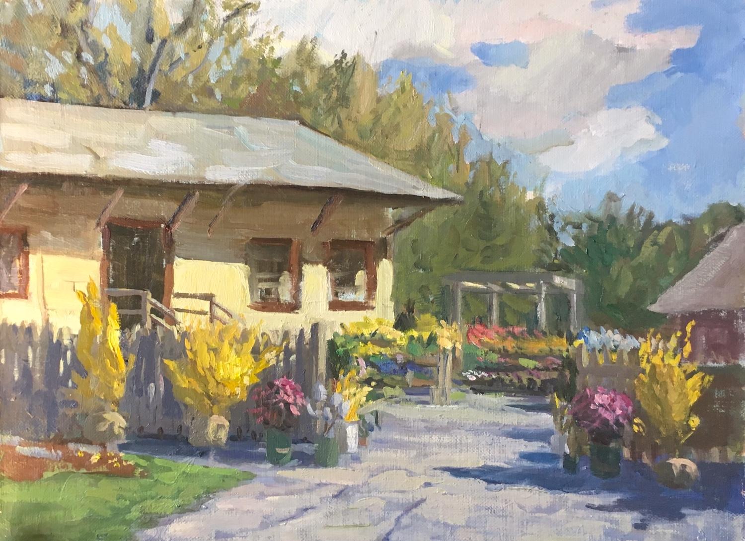 Kelly Carmody Landscape Painting - Sag Harbor Garden Center