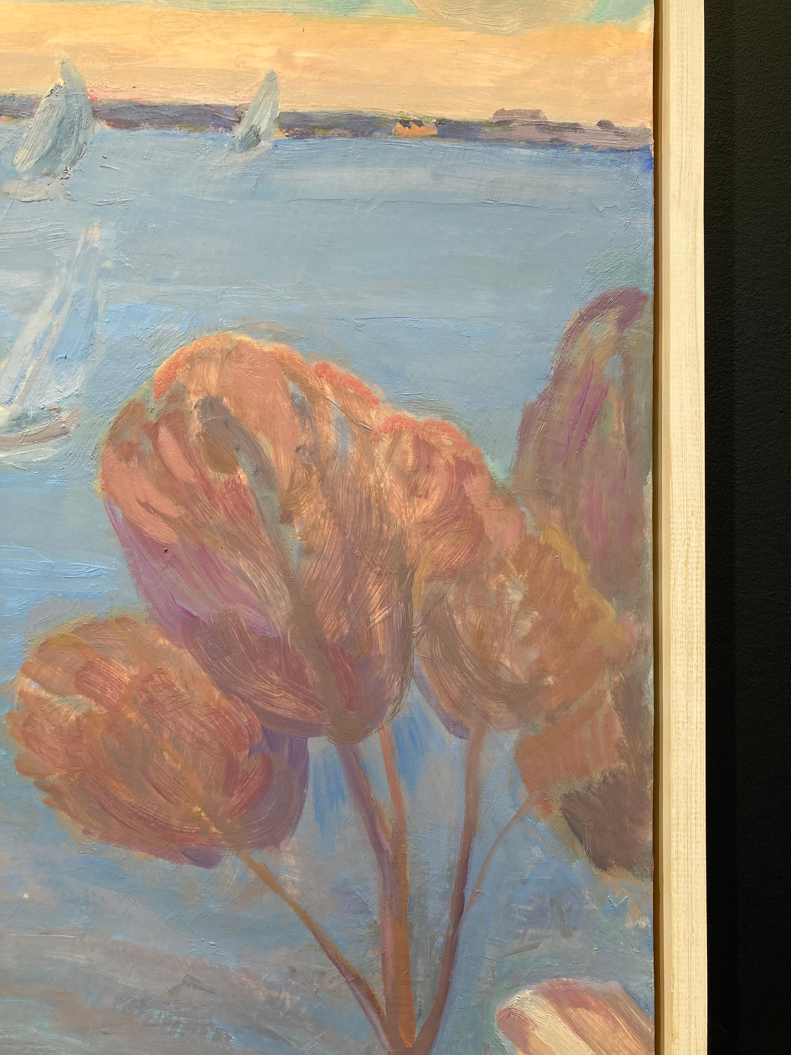 « Stairs, Shelter Island », paysage violet et rose d'escaliers jusqu'à la plage 5