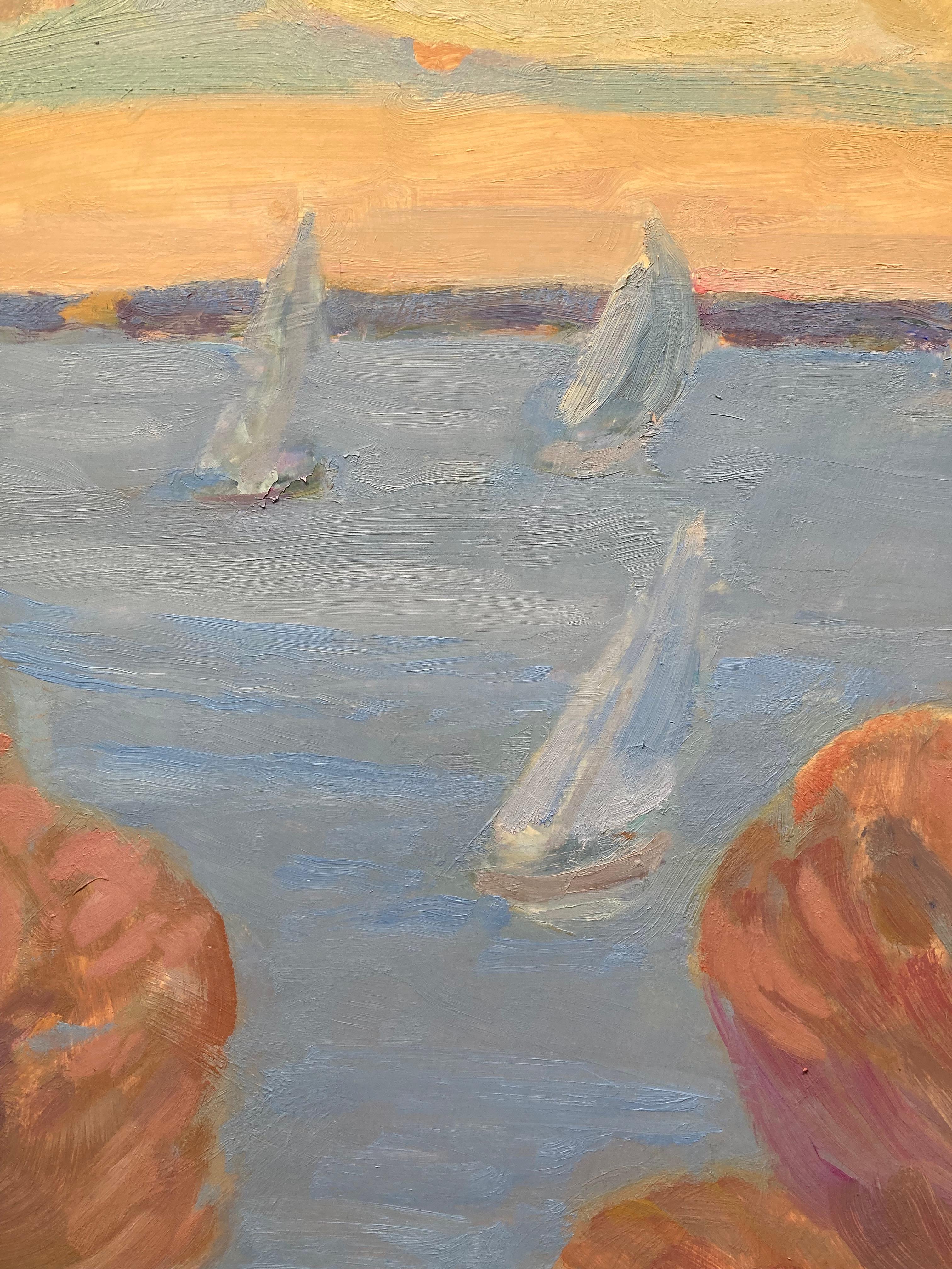 « Stairs, Shelter Island », paysage violet et rose d'escaliers jusqu'à la plage 6