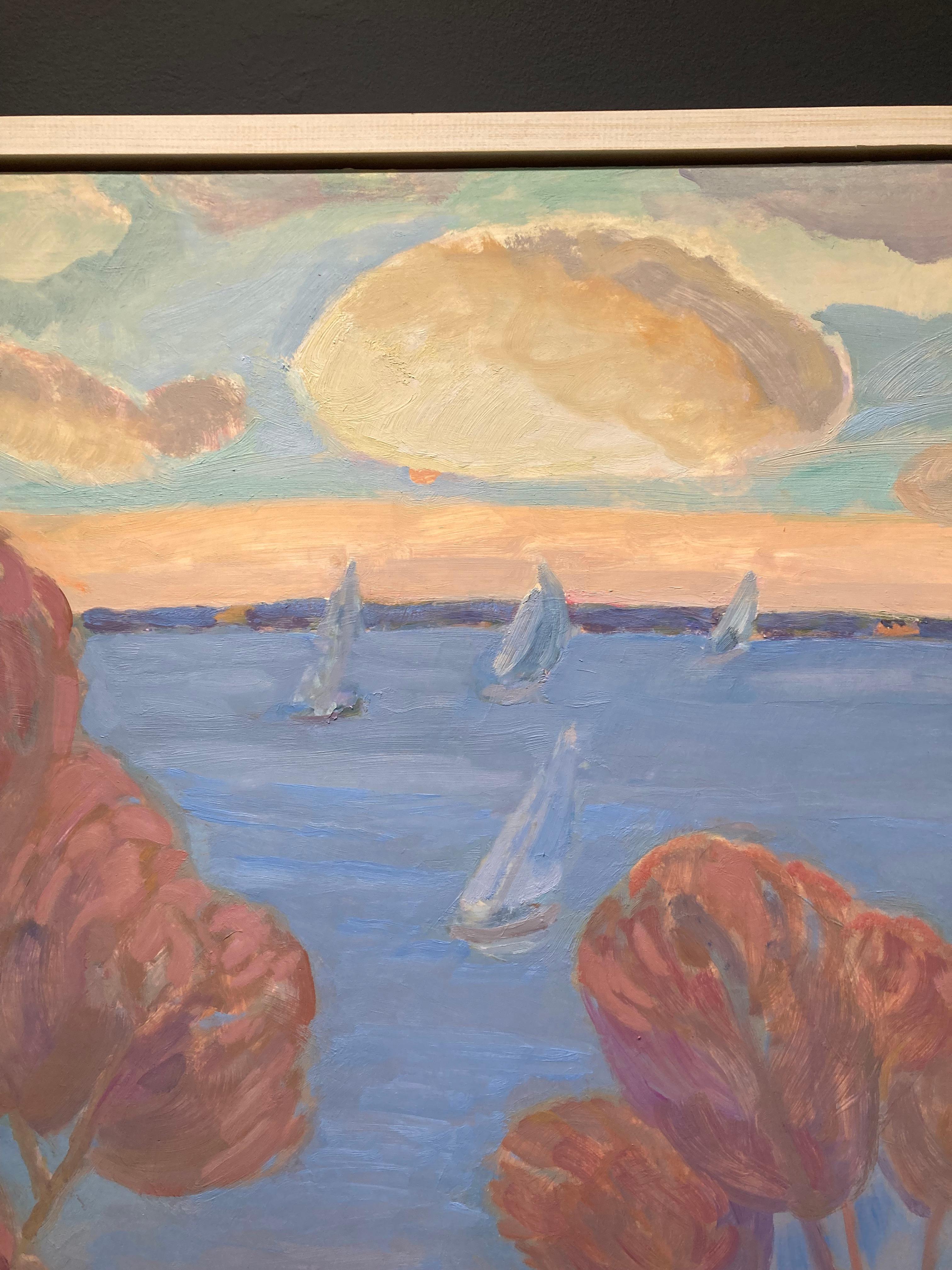 « Stairs, Shelter Island », paysage violet et rose d'escaliers jusqu'à la plage 8