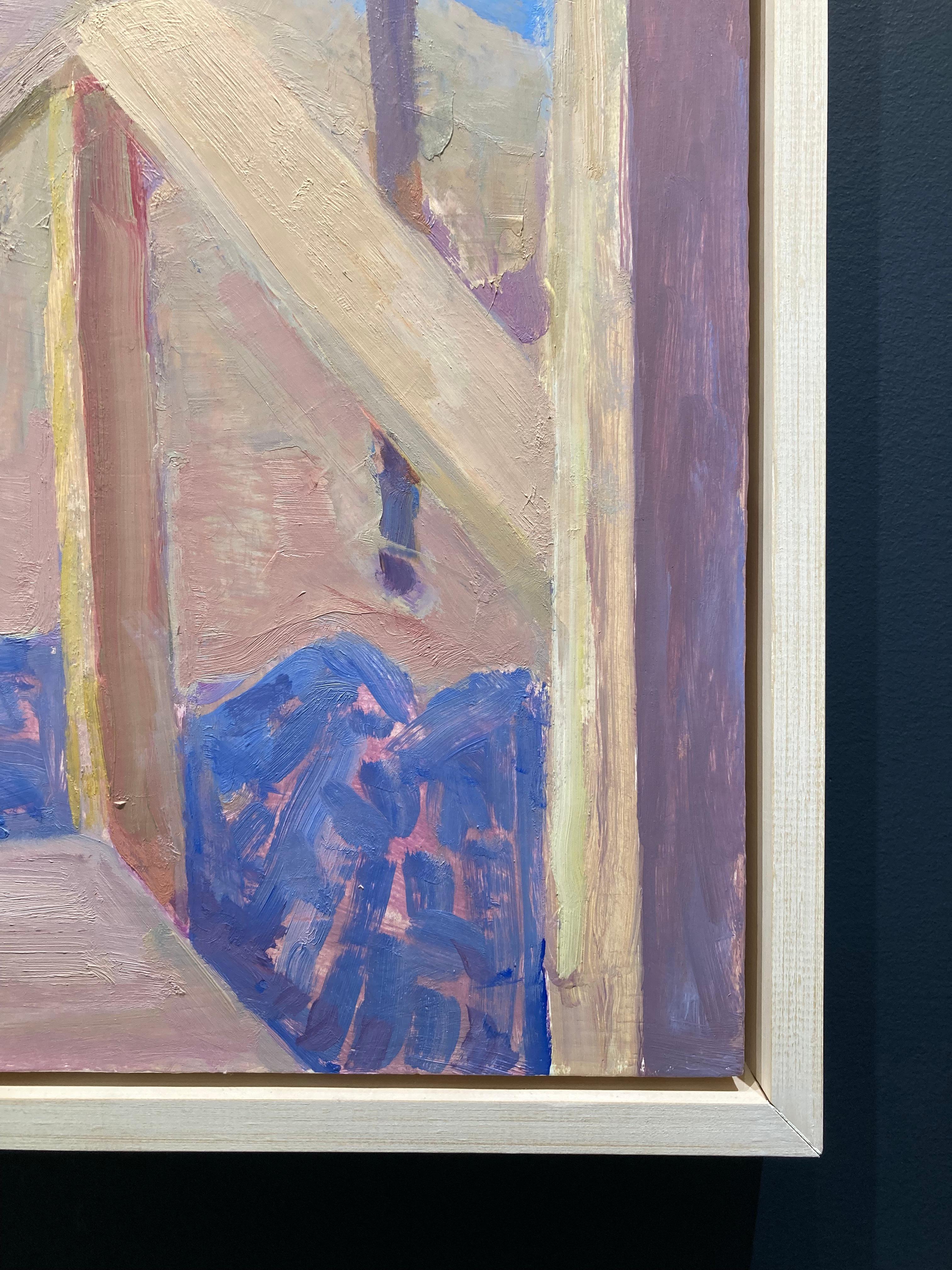 « Stairs, Shelter Island », paysage violet et rose d'escaliers jusqu'à la plage 2