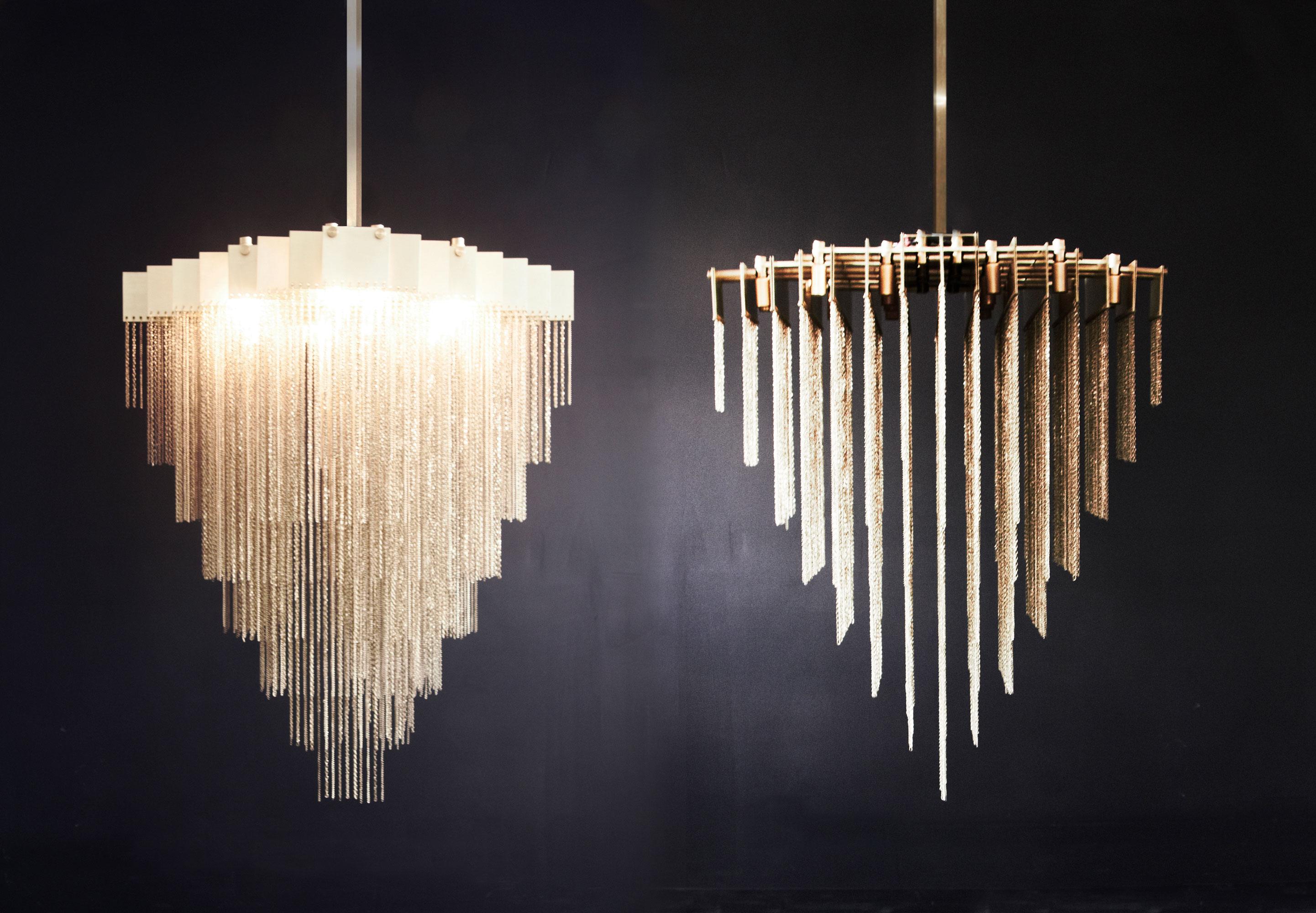 Kelly Chandelier ‘Brass-Large’ by Gabriel Scott im Zustand „Neu“ in Los Angeles, CA