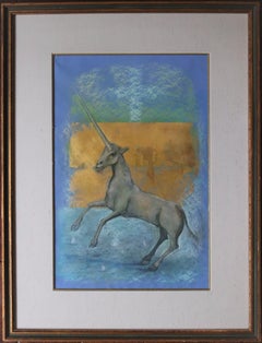 Unicorno con parete d'oro